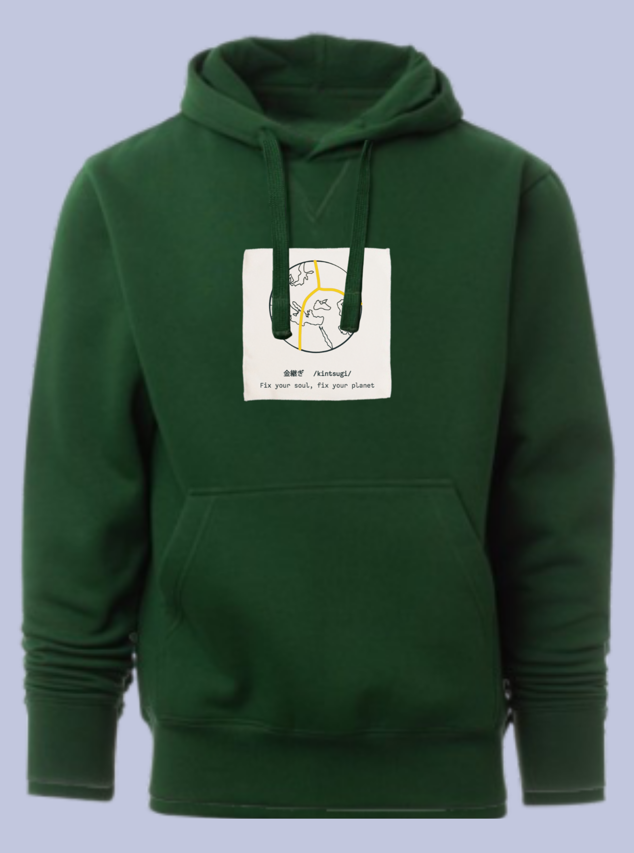 KINTSUGI / FELPA CAPPUCCIO CON PATCH