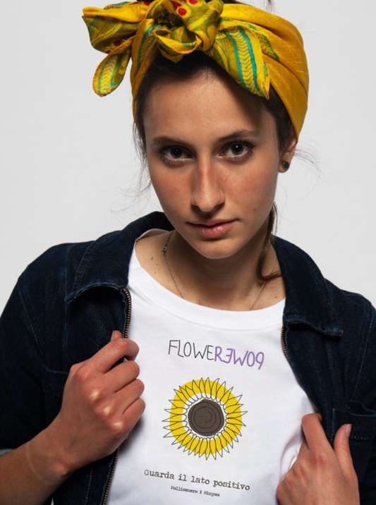 GUARDA IL LATO POSITIVO / WHITE T-SHIRT