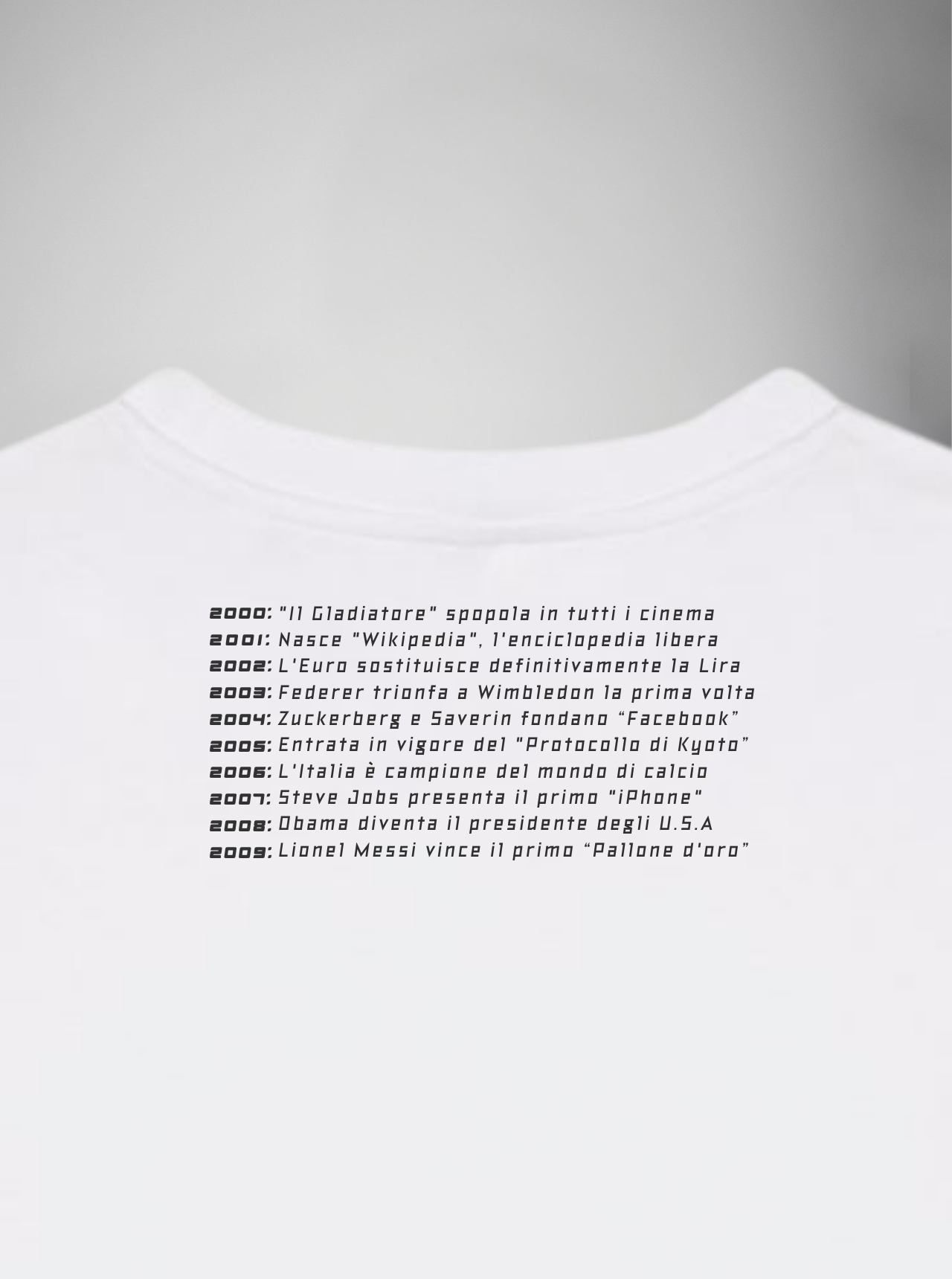BACK TO '2000 s / WHITE T-SHIRT