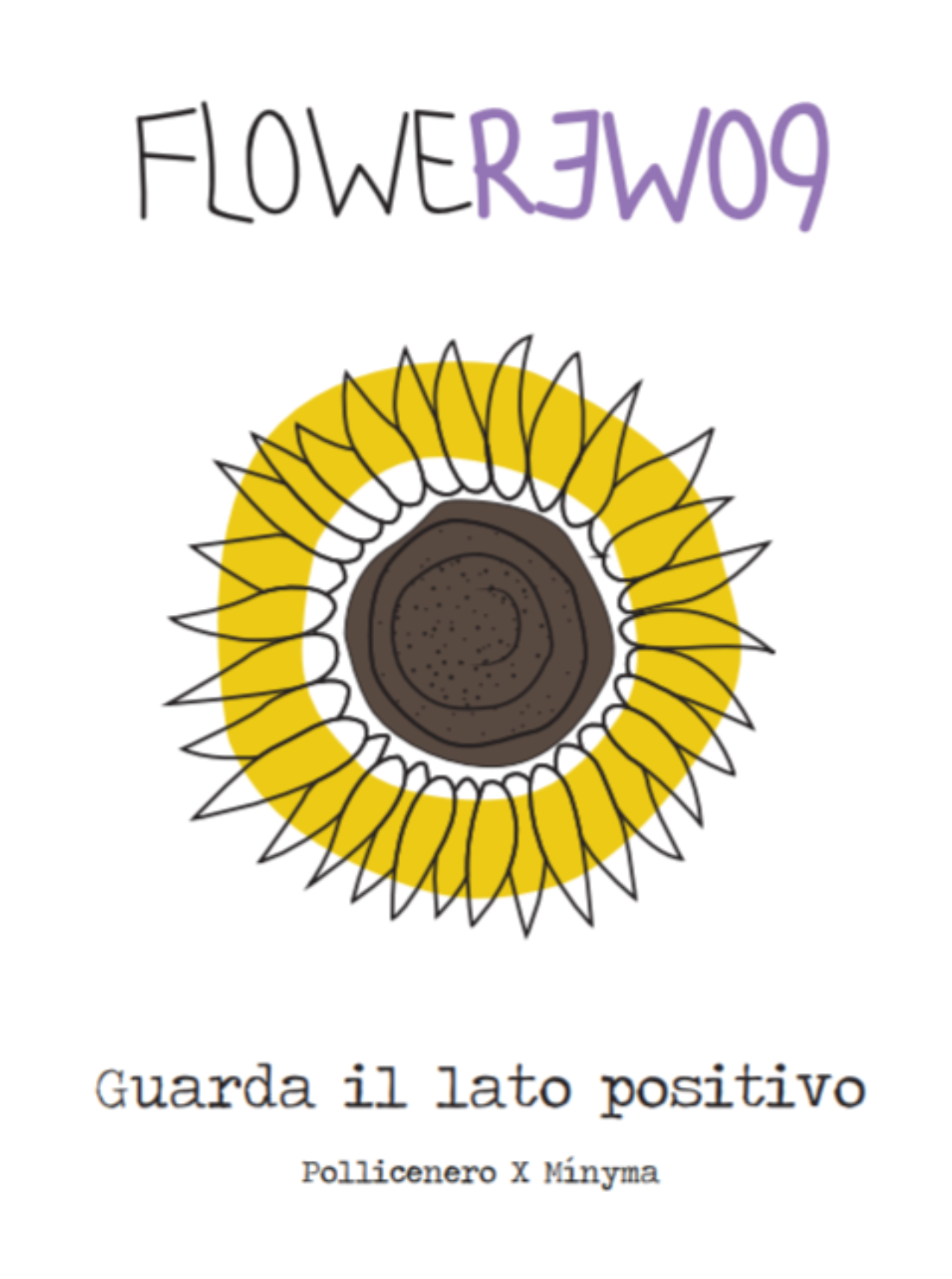 GUARDA IL LATO POSITIVO / FELPA GIROCOLLO CON PATCH