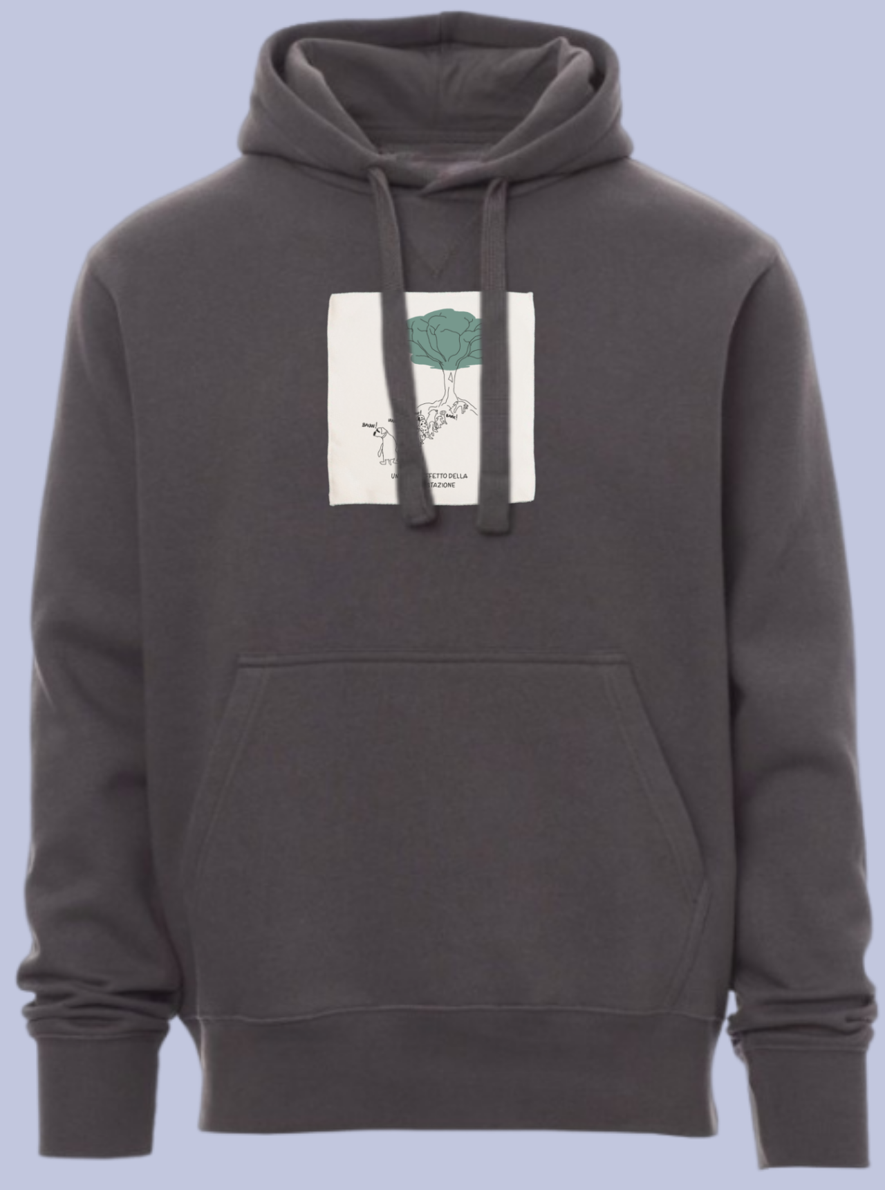 DEFORESTAZIONE /FELPA CAPPUCCIO CON PATCH