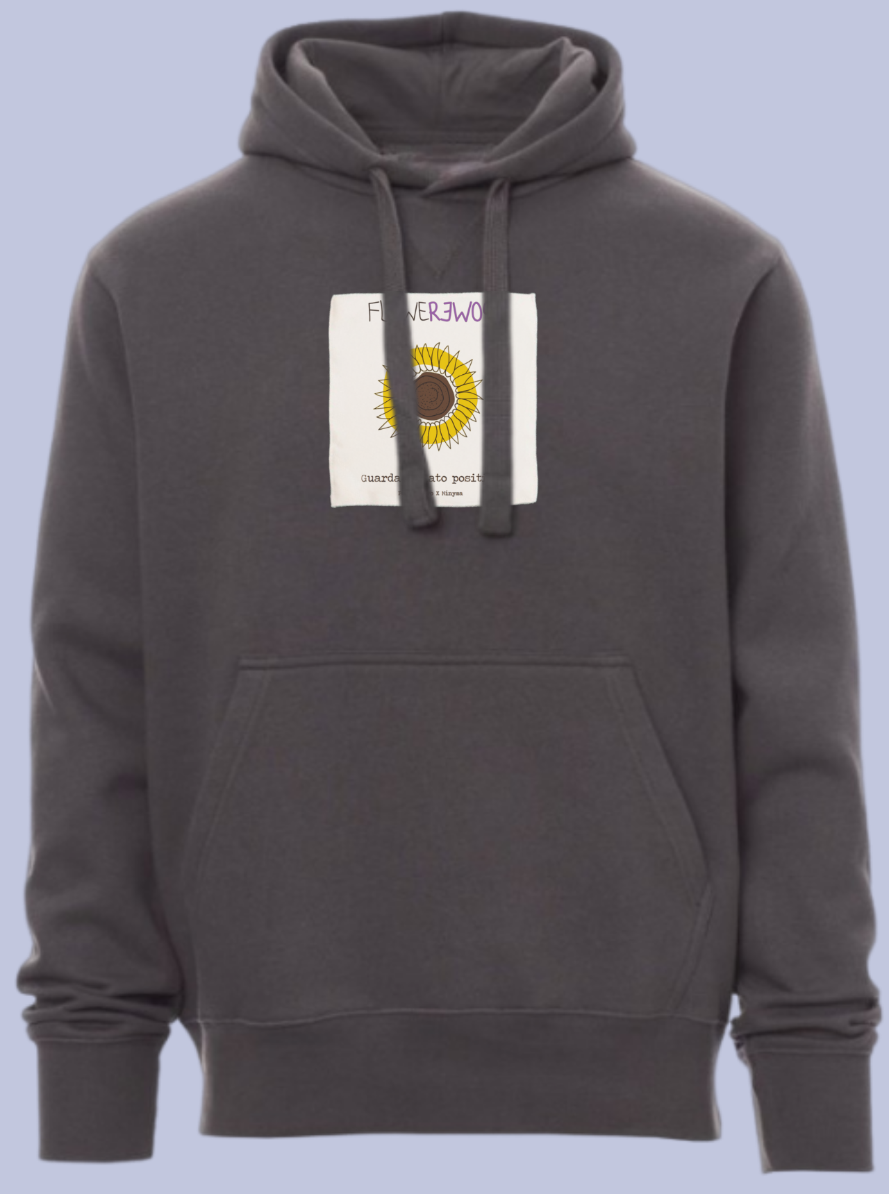 GUARDA IL LATO POSITIVO / FELPA CAPPUCCIO CON PATCH