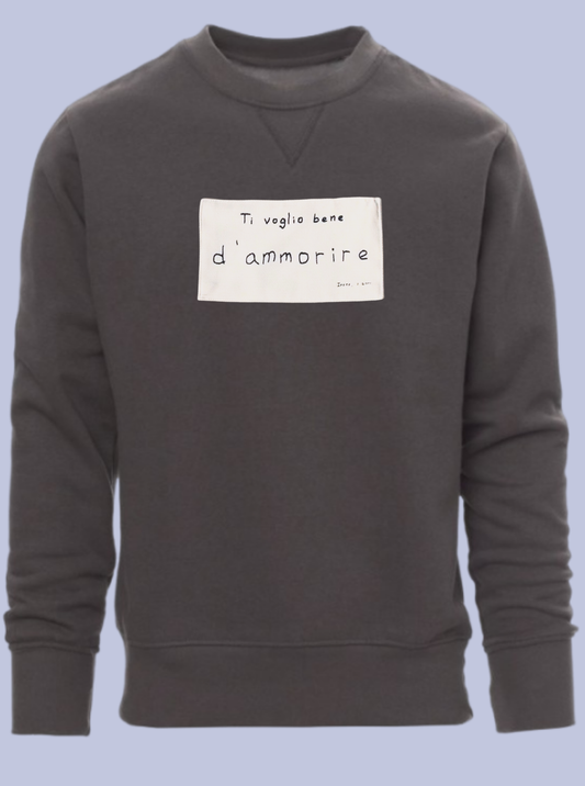 TI VOGLIO BENE / FELPA GIROCOLLO CON PATCH