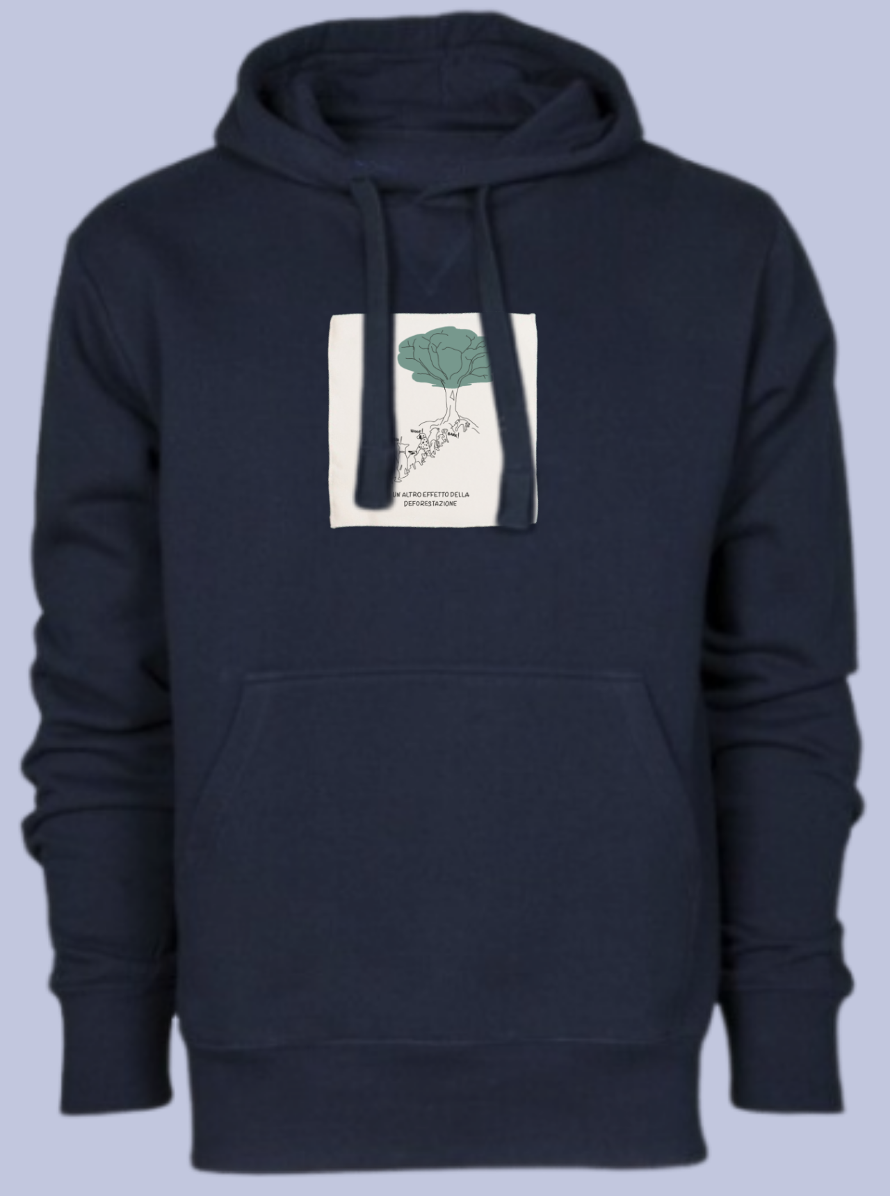 DEFORESTAZIONE /FELPA CAPPUCCIO CON PATCH
