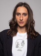 KIZUNA / WHITE AND BLACK T-SHIRT