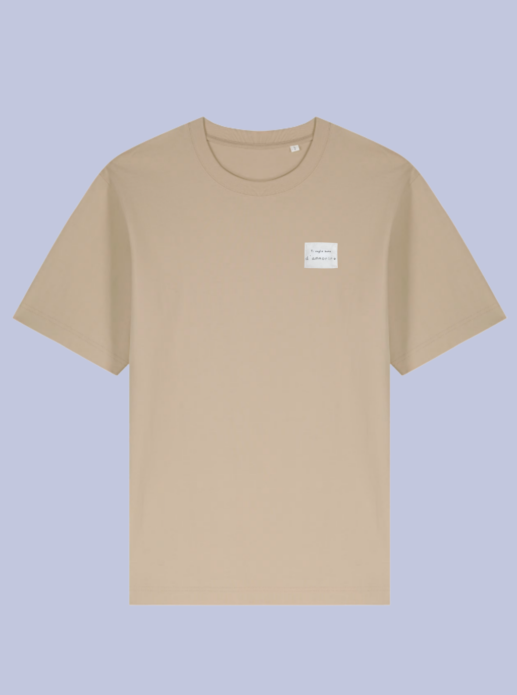 TI VOGLIO BENE D'AMMORIRE /  T-SHIRT OVERSIZE CON PATCH PICCOLA /DELUXE