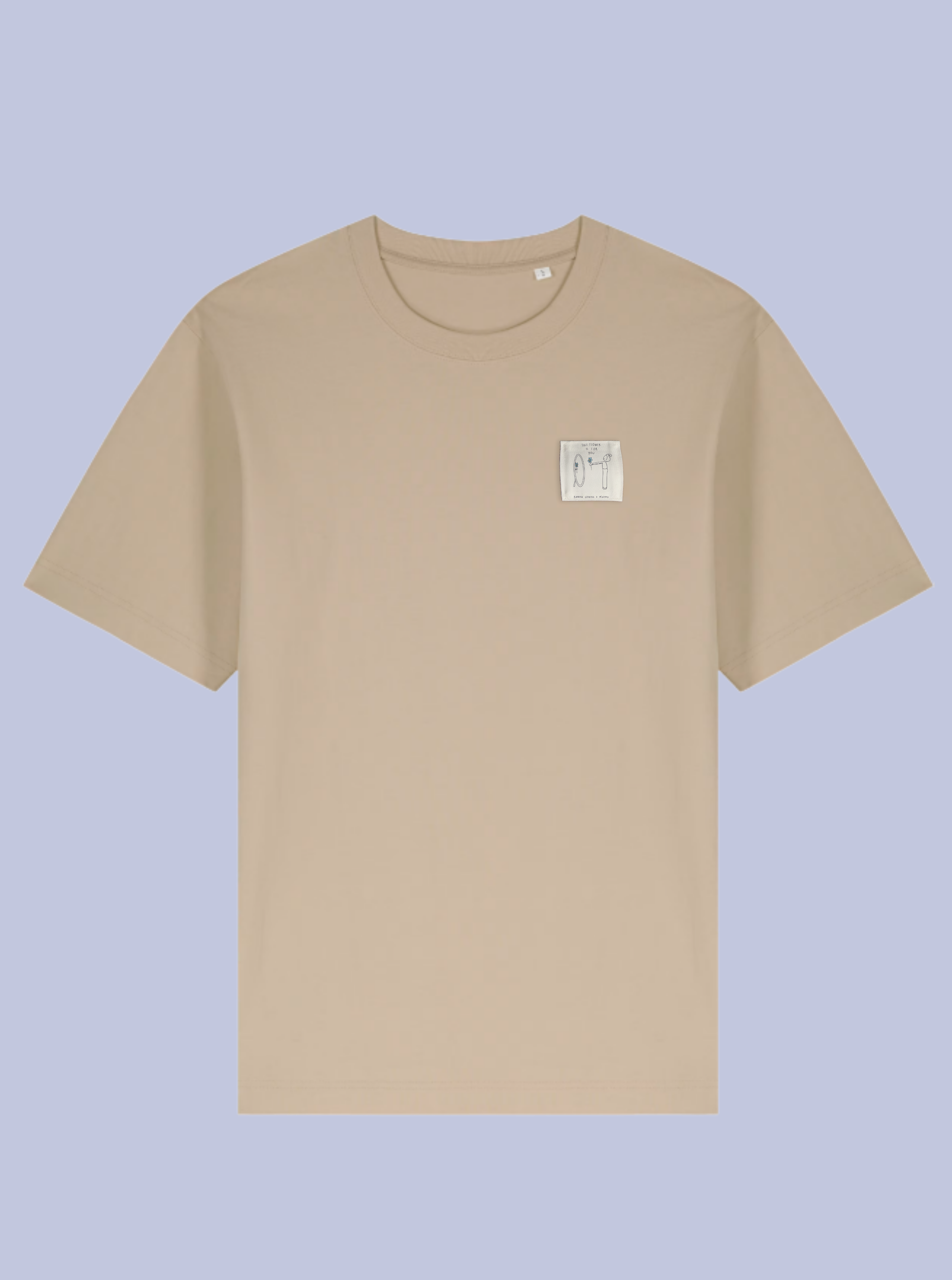 THIS FLOWER IS FOR YOU /  T-SHIRT OVERSIZE CON PATCH PICCOLA /DELUXE