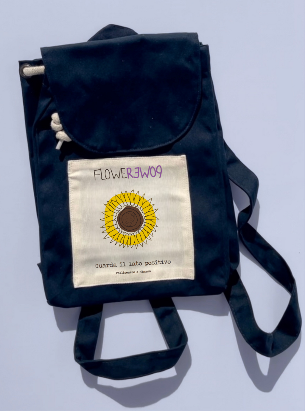 GUARDA IL LATO POSITIVO / ZAINO IN COTONE ORGANICO