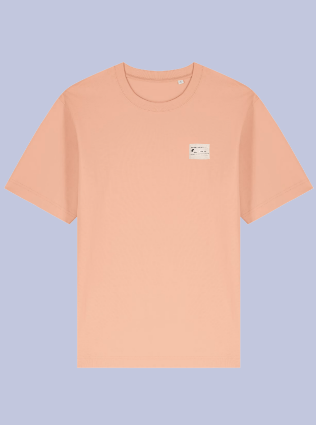 OFFLINE IS THE NEW LUXURY /  T-SHIRT OVERSIZE CON PATCH PICCOLA /DELUXE