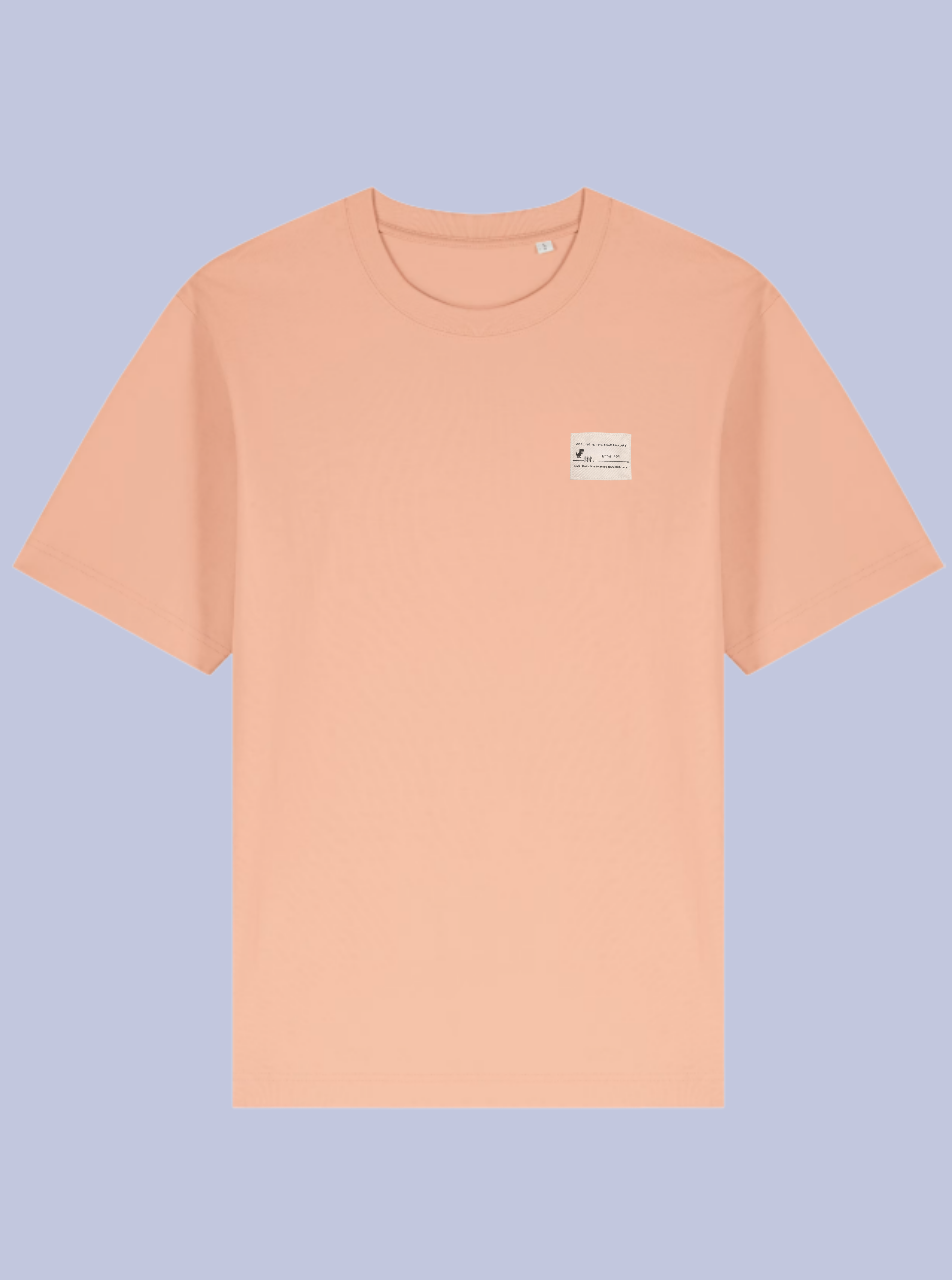 OFFLINE IS THE NEW LUXURY /  T-SHIRT OVERSIZE CON PATCH PICCOLA /DELUXE