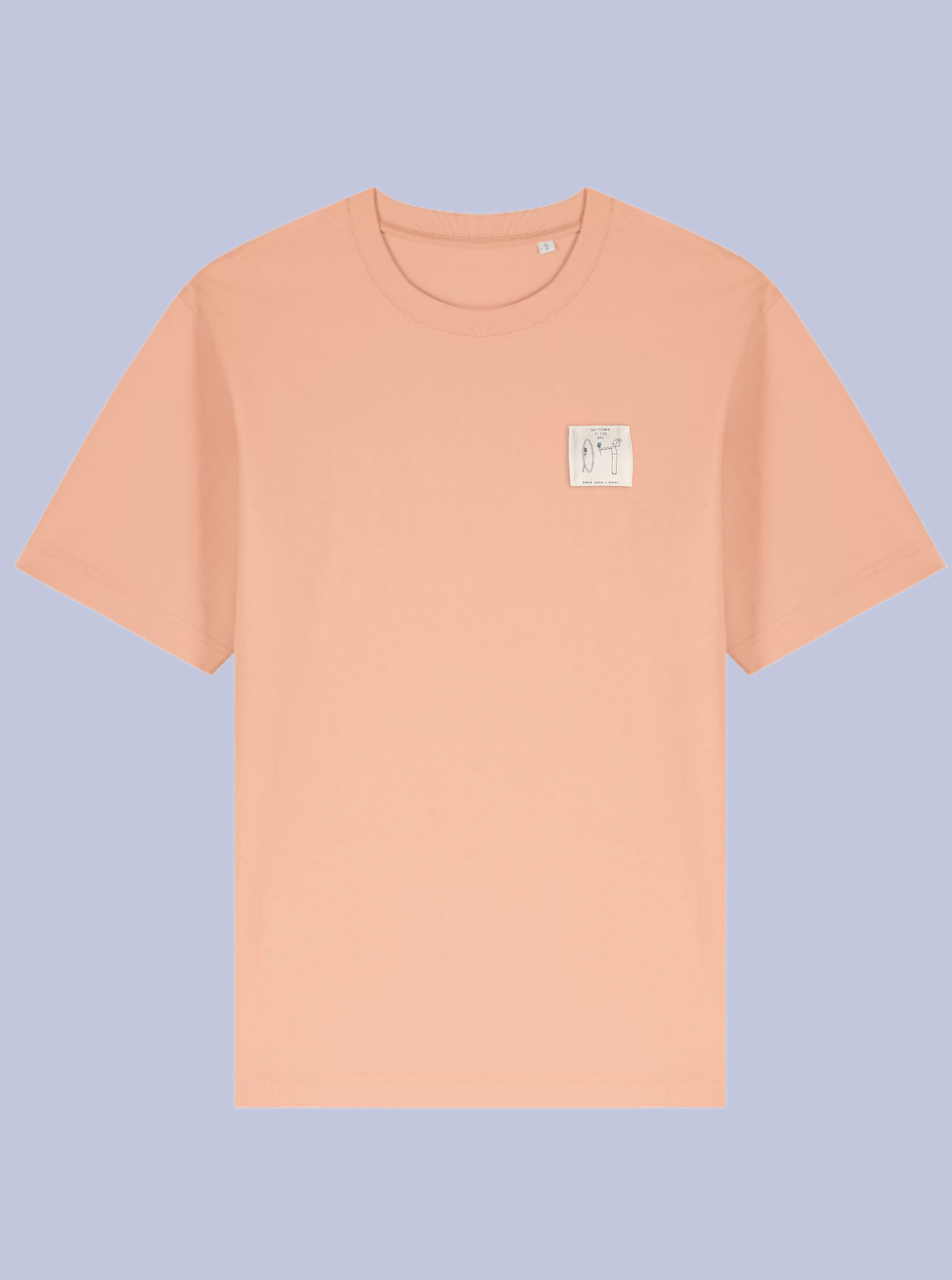 THIS FLOWER IS FOR YOU /  T-SHIRT OVERSIZE CON PATCH PICCOLA /DELUXE