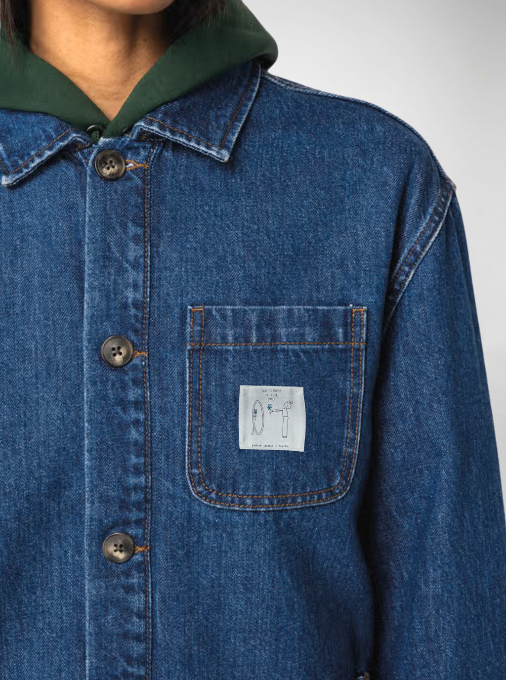 THIS FLOWER IS FOR YOU / GIACCA DENIM CON PATCH PICCOLA