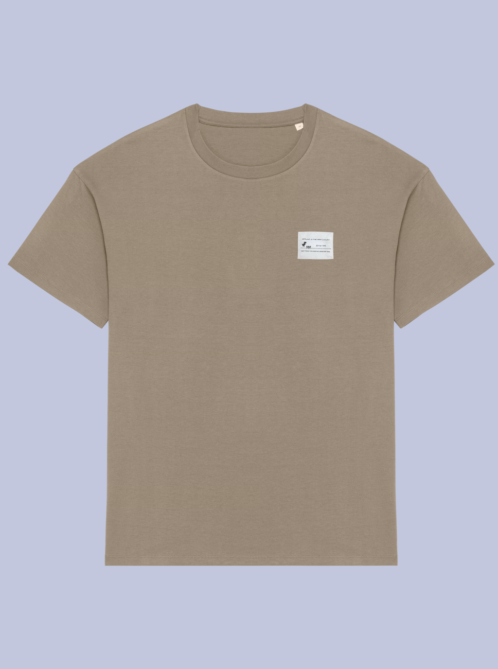 OFFLINE IS THE NEW LUXURY /  T-SHIRT OVERSIZE CON PATCH PICCOLA