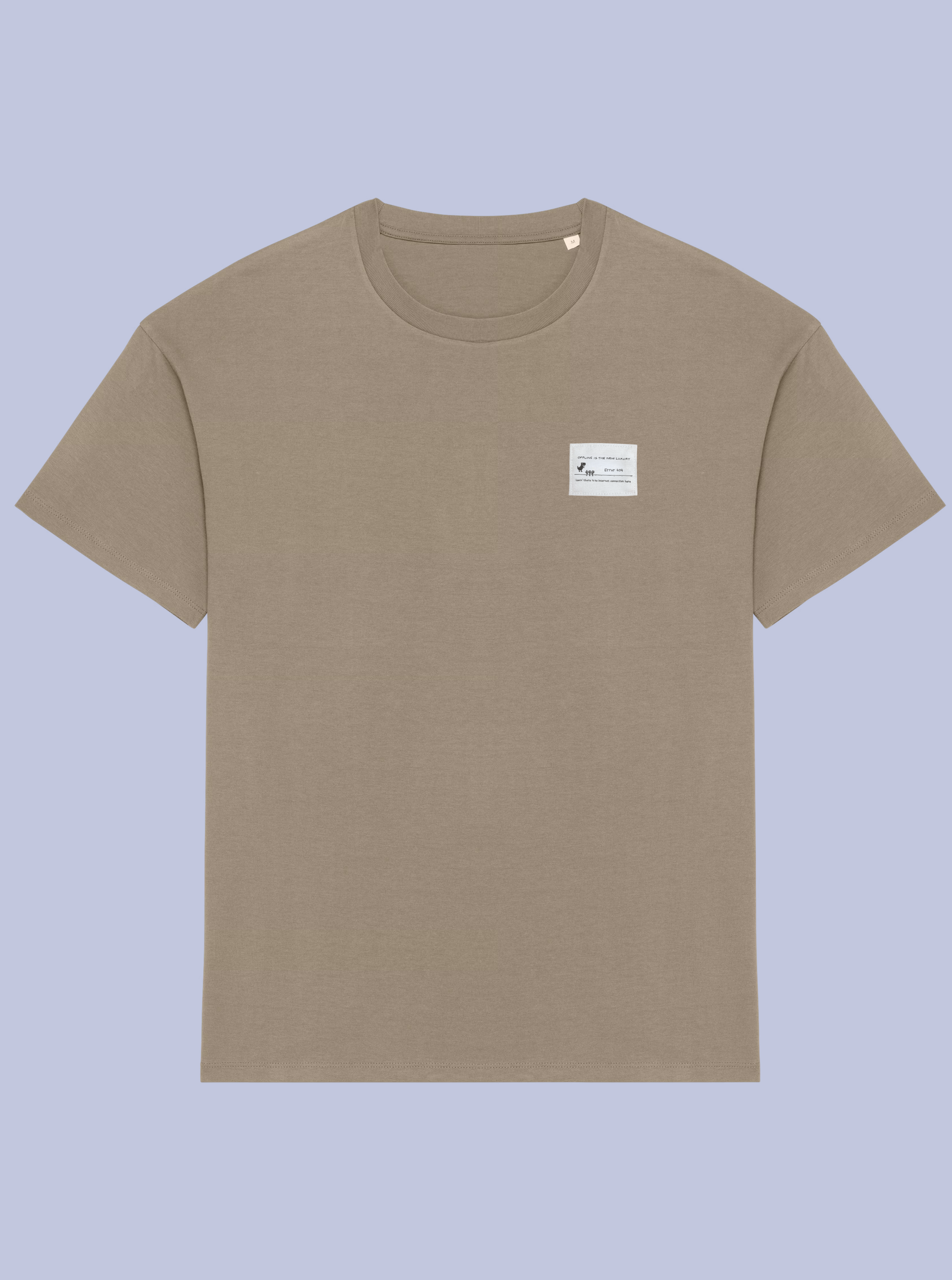 OFFLINE IS THE NEW LUXURY /  T-SHIRT OVERSIZE CON PATCH PICCOLA