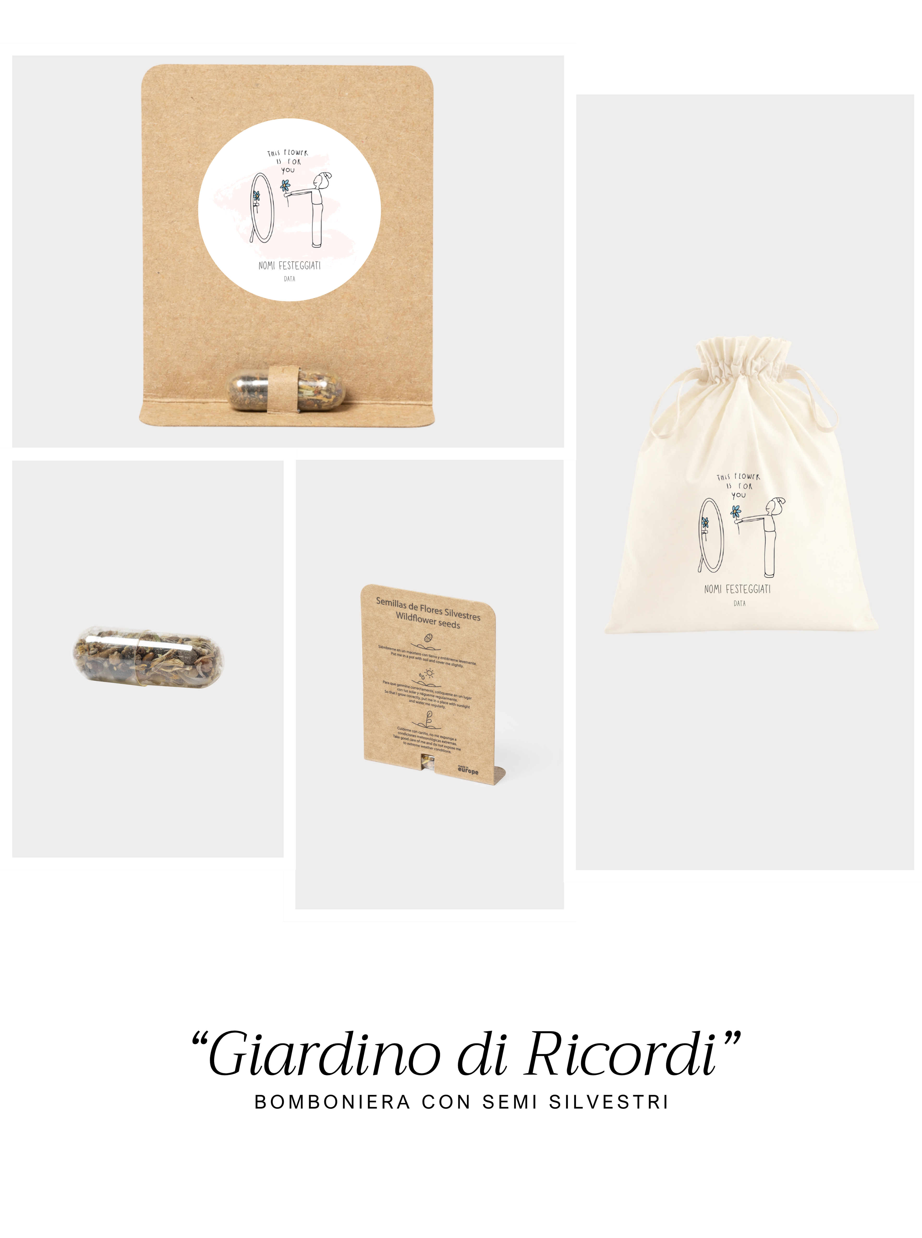 GIARDINO DI RICORDI SILVESTRI – Bomboniera con semi di piante