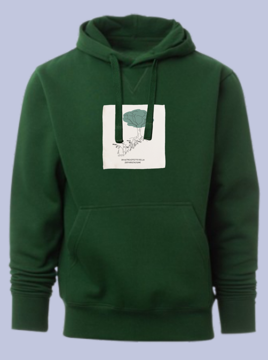 DEFORESTAZIONE /FELPA CAPPUCCIO CON PATCH