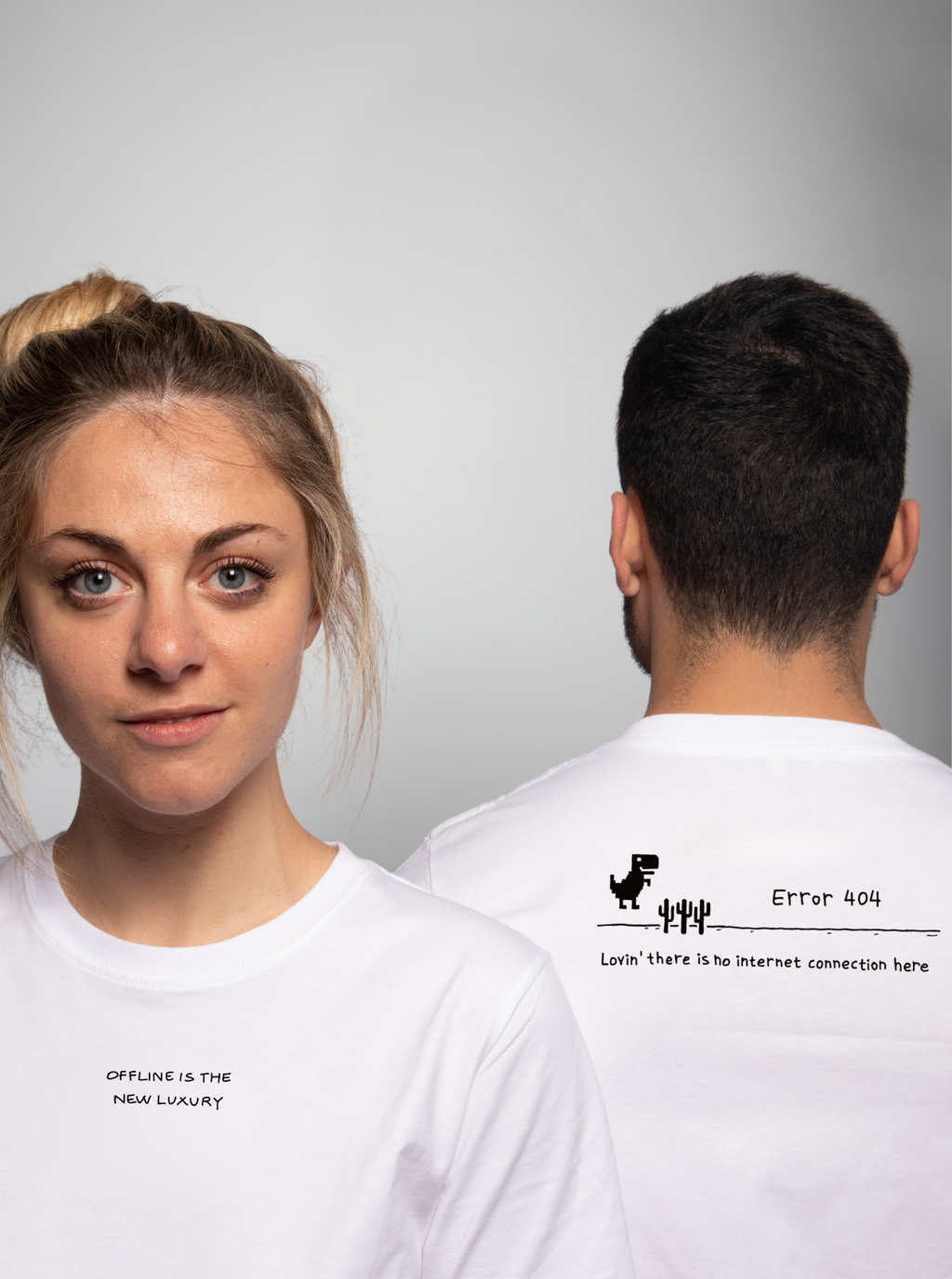 OFFLINE IS THE NEW LUXURY / WHITE T-SHIRT