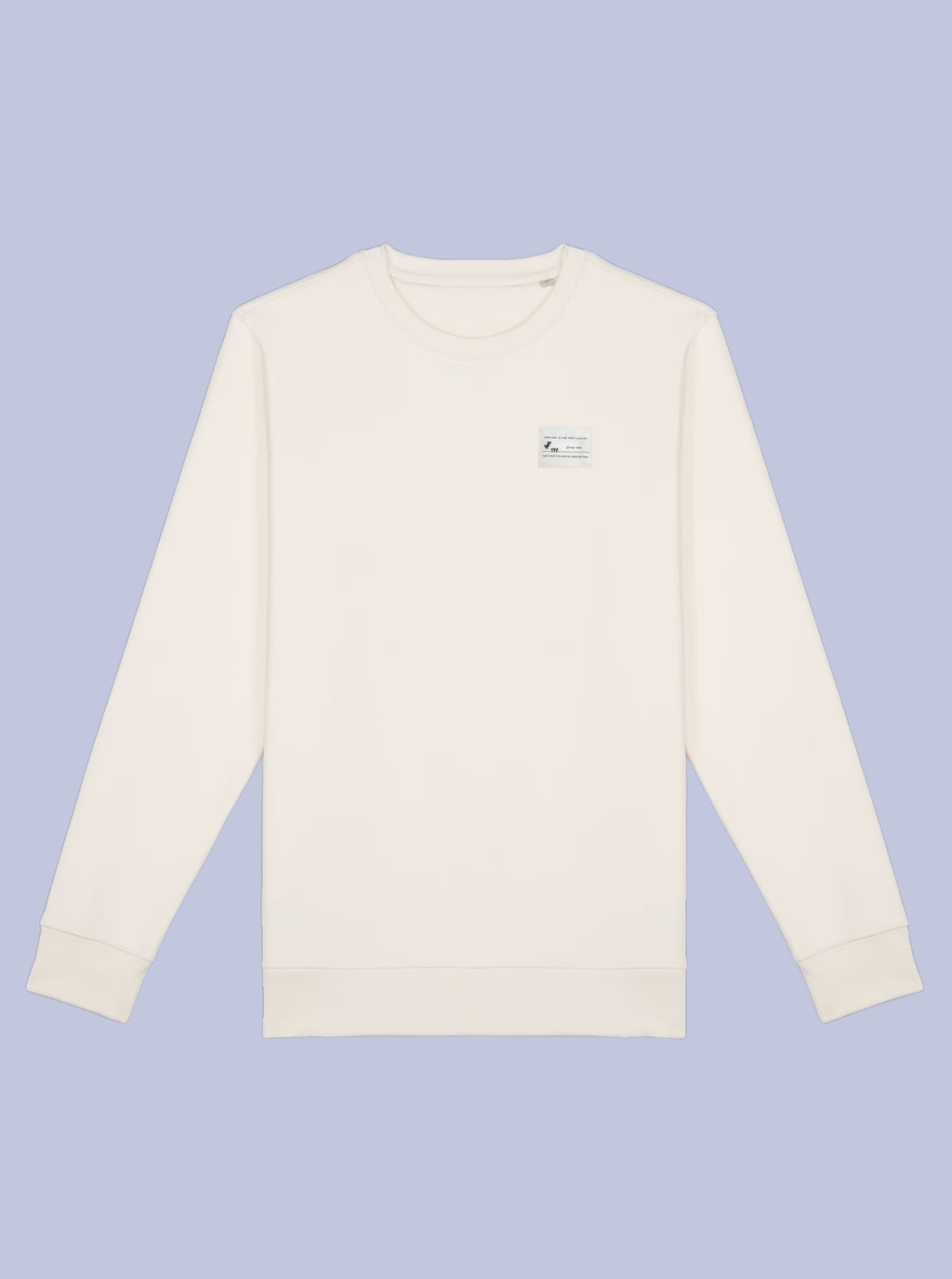 OFFLINE IS THE NEW LUXURY / FELPA GIROCOLLO CON PATCH PICCOLA