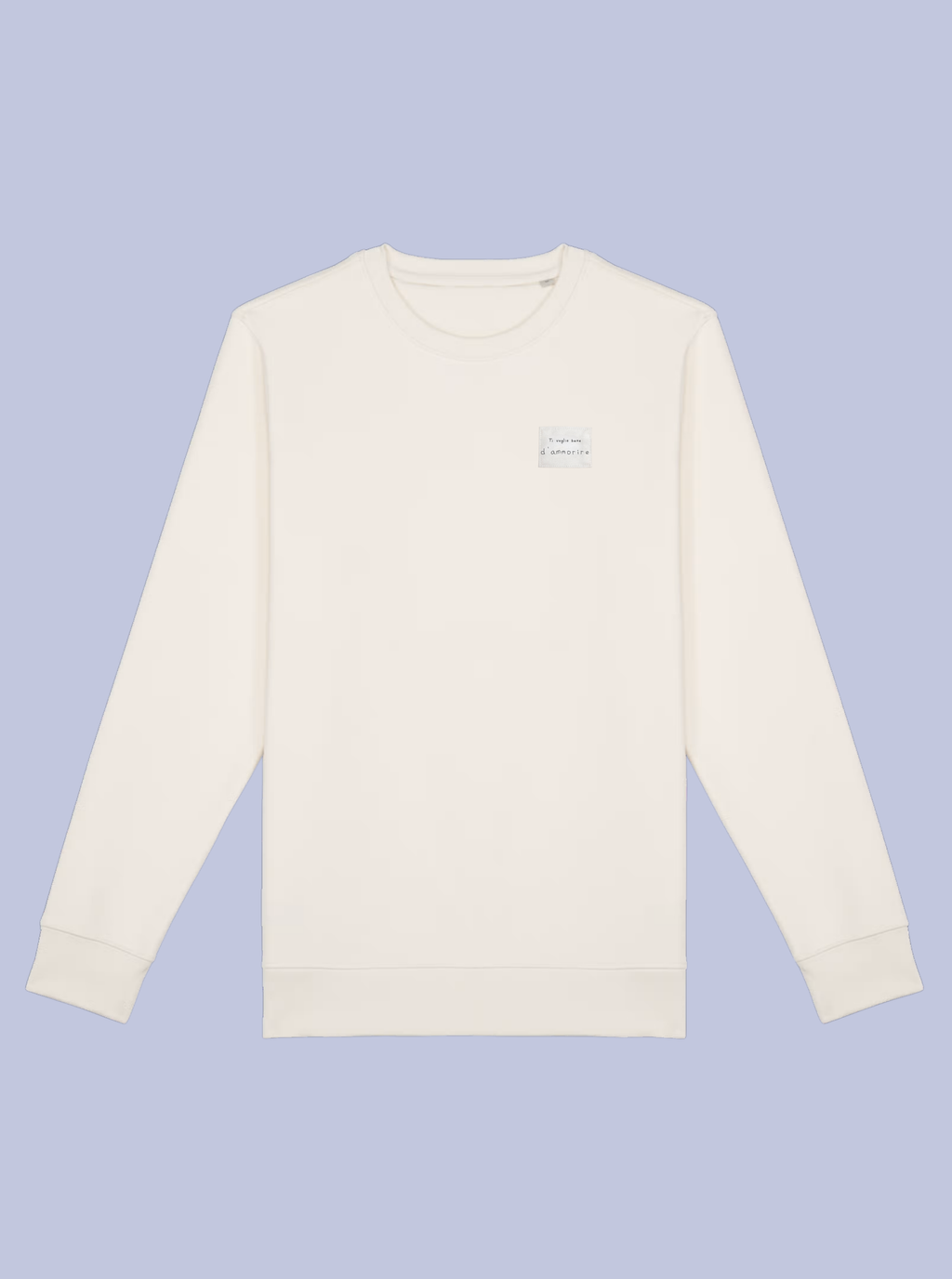 TI VOGLIO BENE / FELPA GIROCOLLO CON PATCH PICCOLA