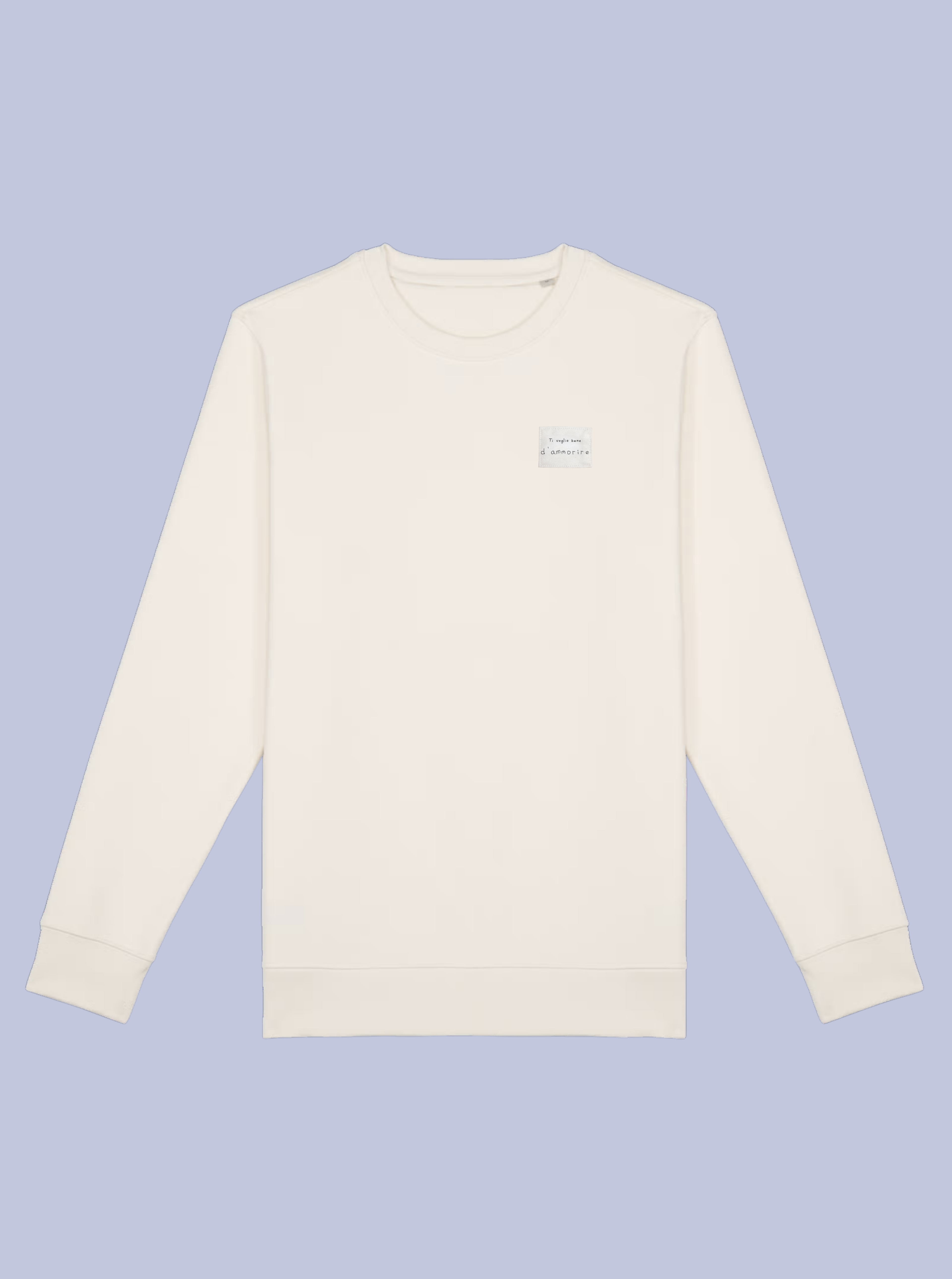 TI VOGLIO BENE / FELPA GIROCOLLO CON PATCH PICCOLA