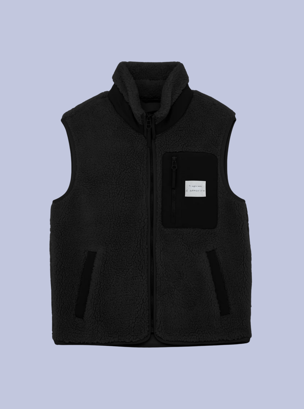 TI VOGLIO BENE D'AMMORIRE/ BODYWARMER SHERPA CON PATCH PICCOLA