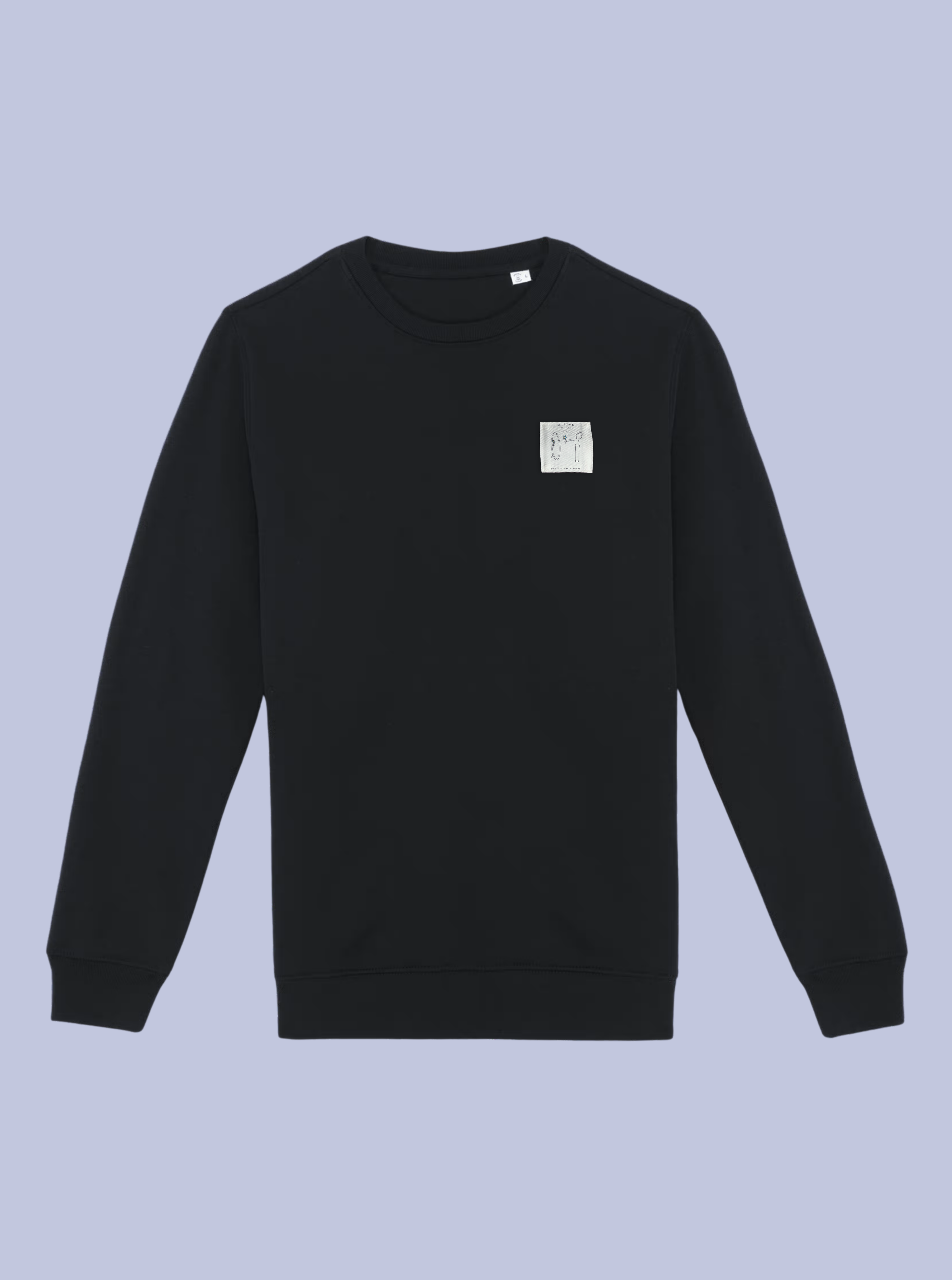 THIS FLOWER IS FOR YOU / FELPA GIROCOLLO CON PATCH PICCOLA