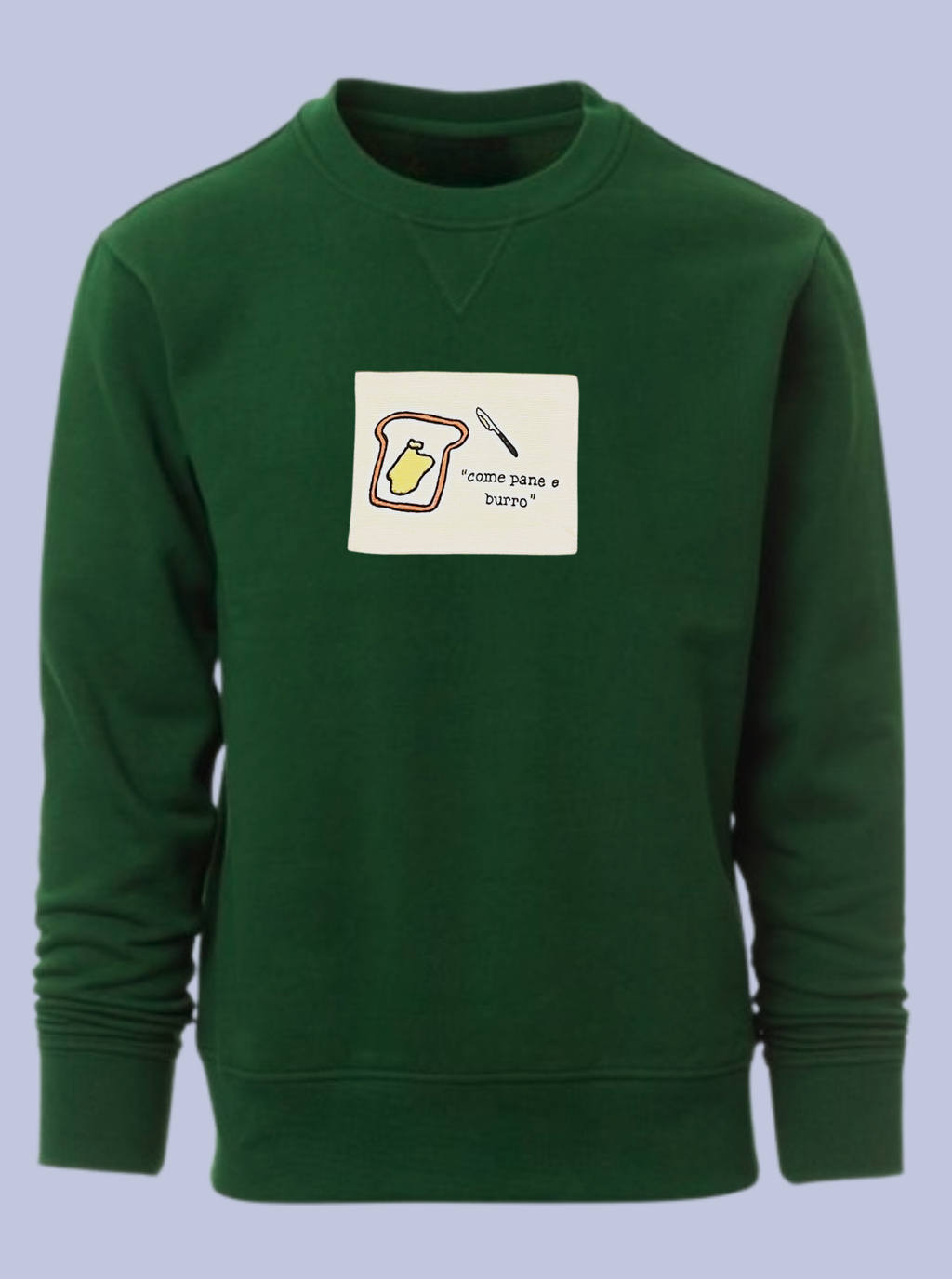 PANE E BURRO / FELPA GIROCOLLO CON PATCH