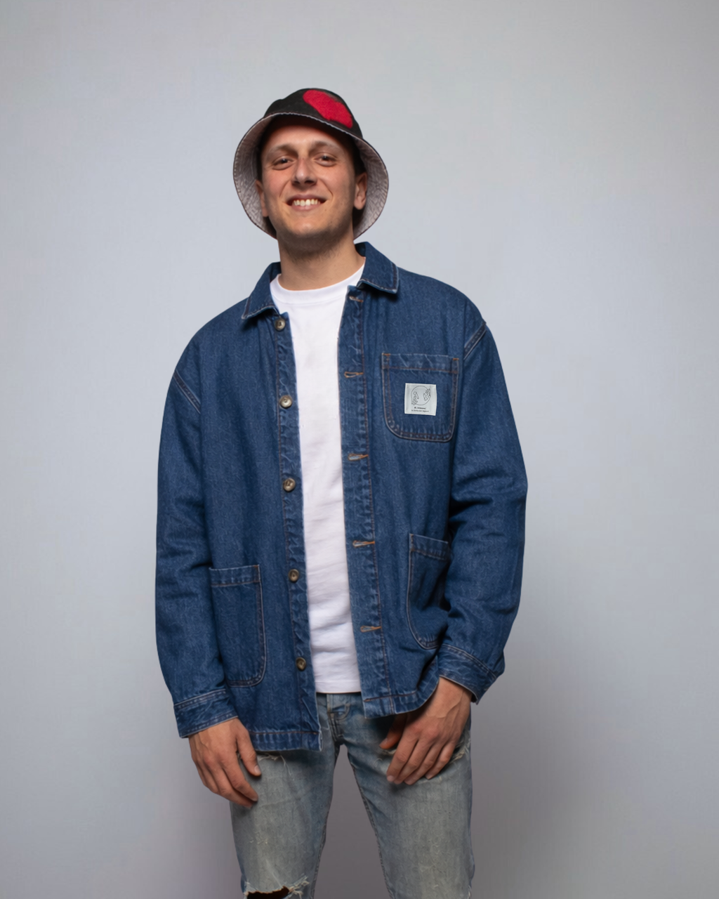 KIZUNA / GIACCA DENIM CON PATCH PICCOLA