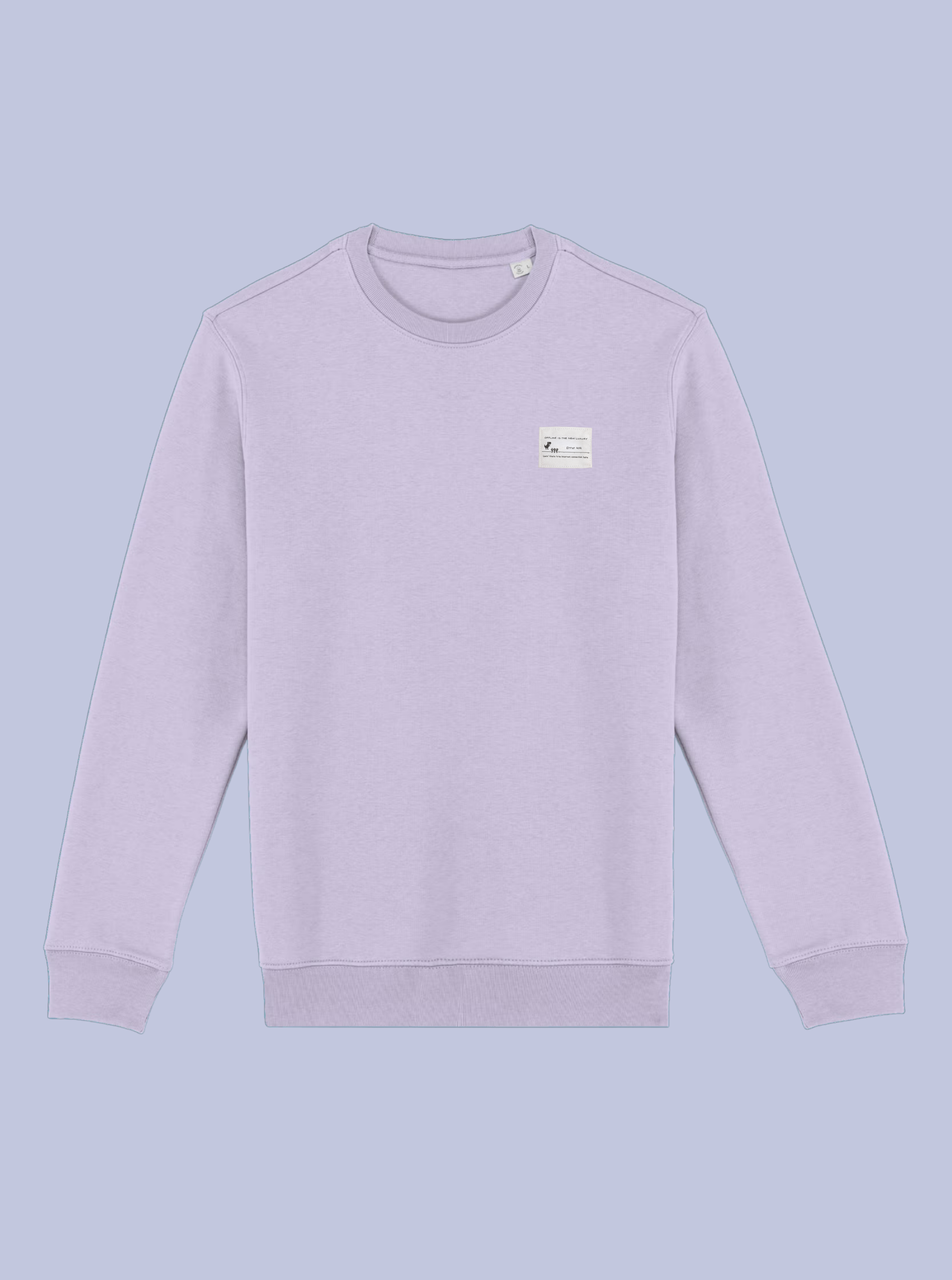 OFFLINE IS THE NEW LUXURY / FELPA GIROCOLLO CON PATCH PICCOLA