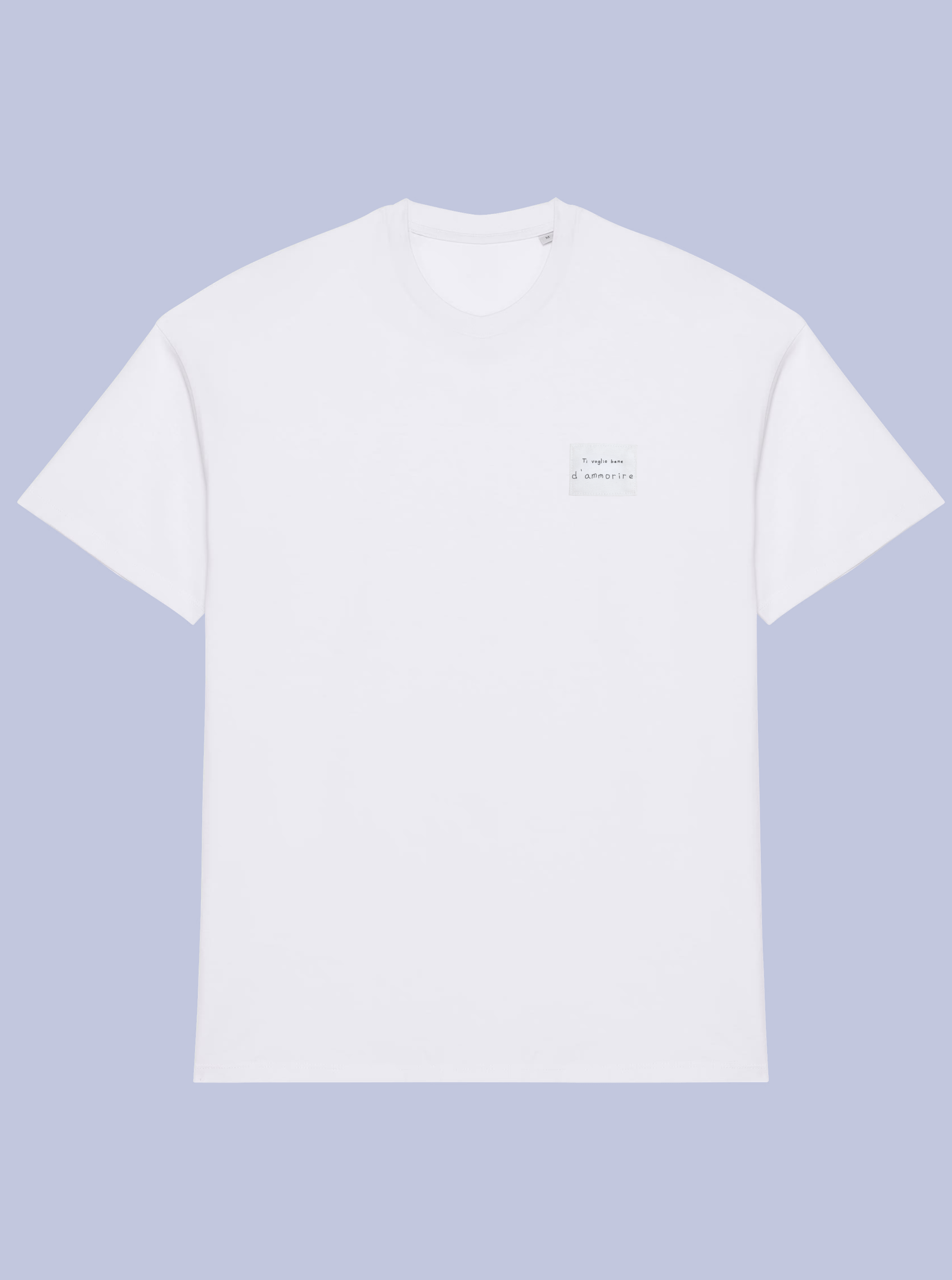TI VOGLIO BENE D'AMMORIRE /  T-SHIRT OVERSIZE CON PATCH PICCOLA
