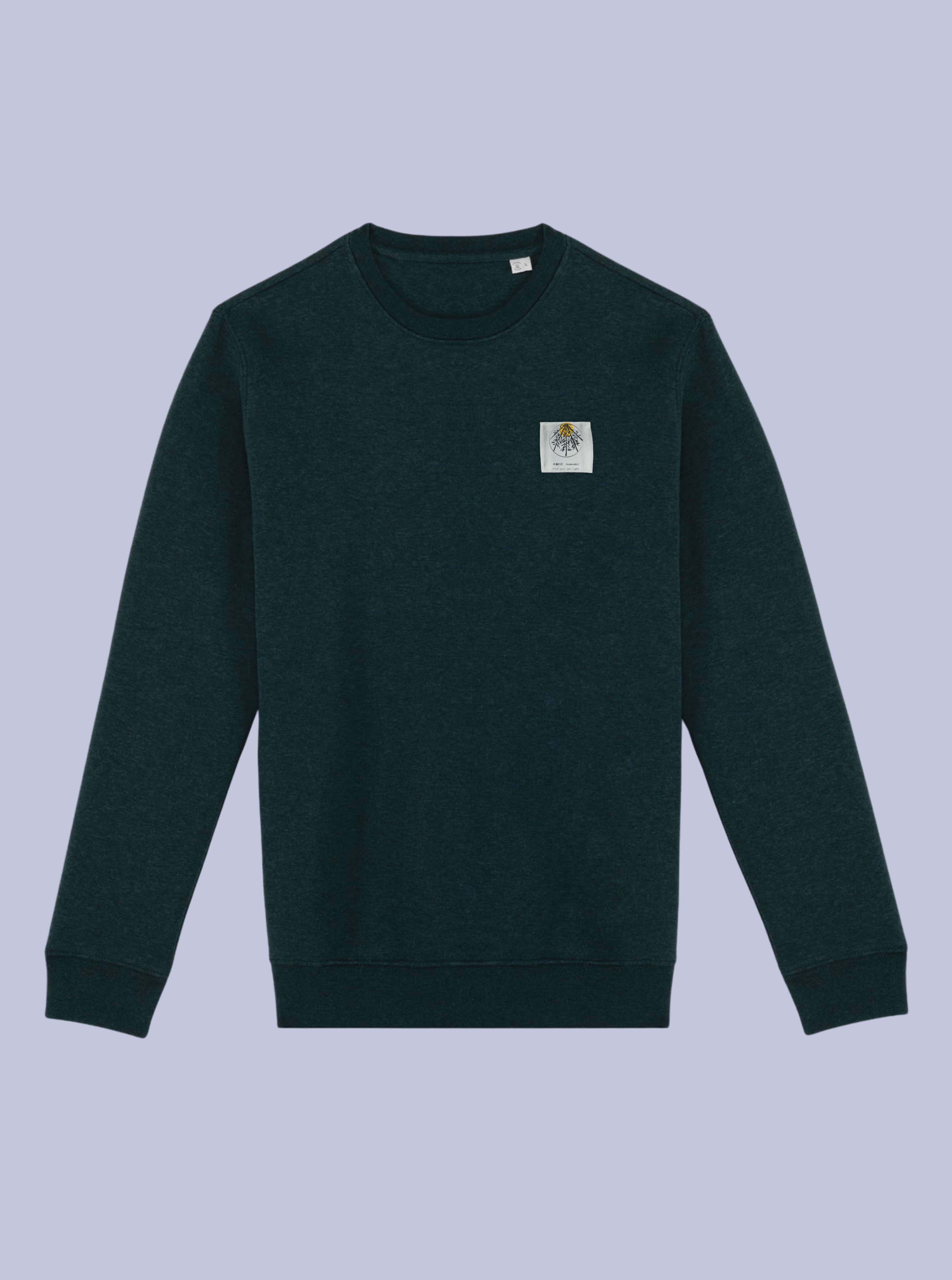 KOMOREBI / FELPA GIROCOLLO CON PATCH PICCOLA