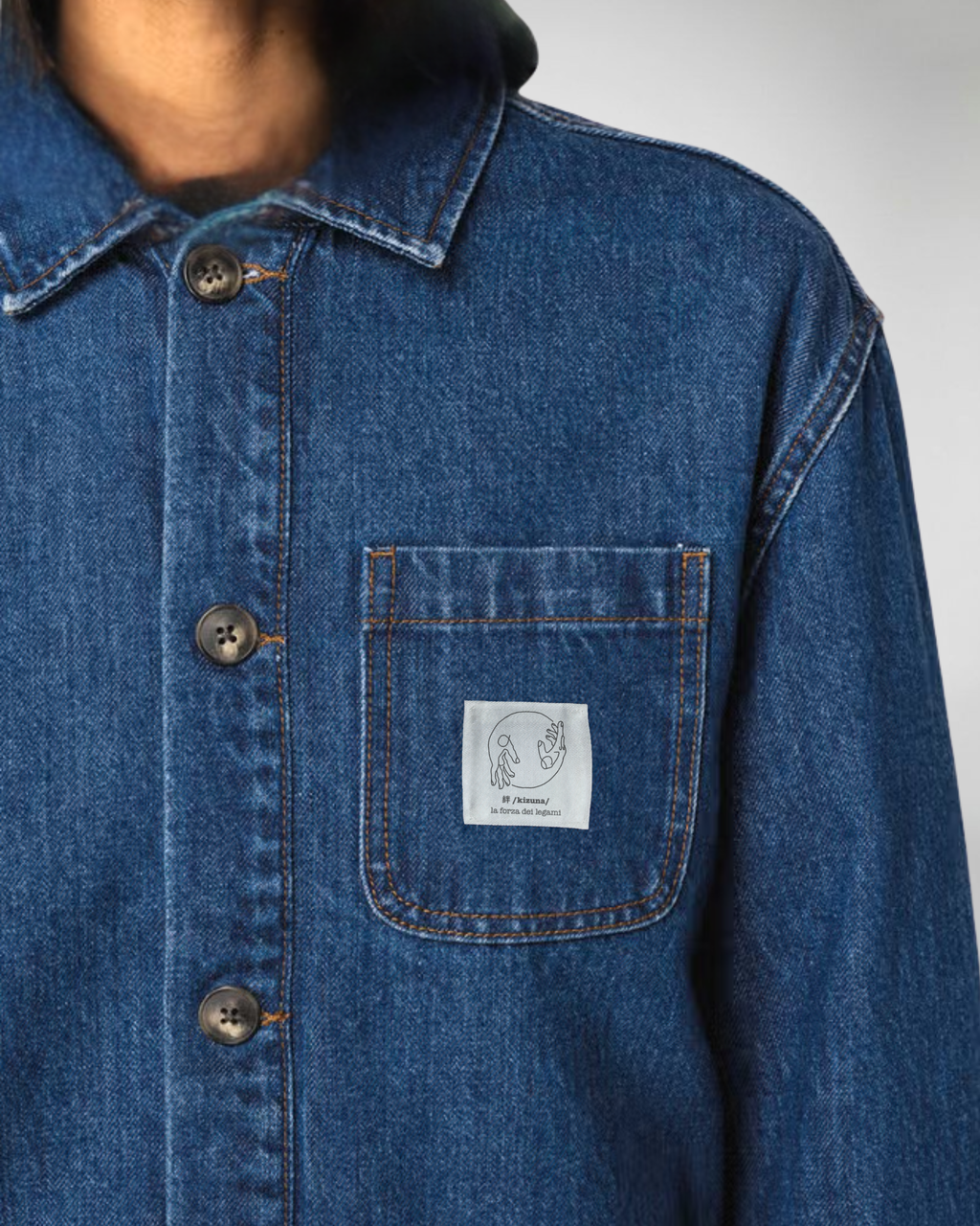 KIZUNA / GIACCA DENIM CON PATCH PICCOLA