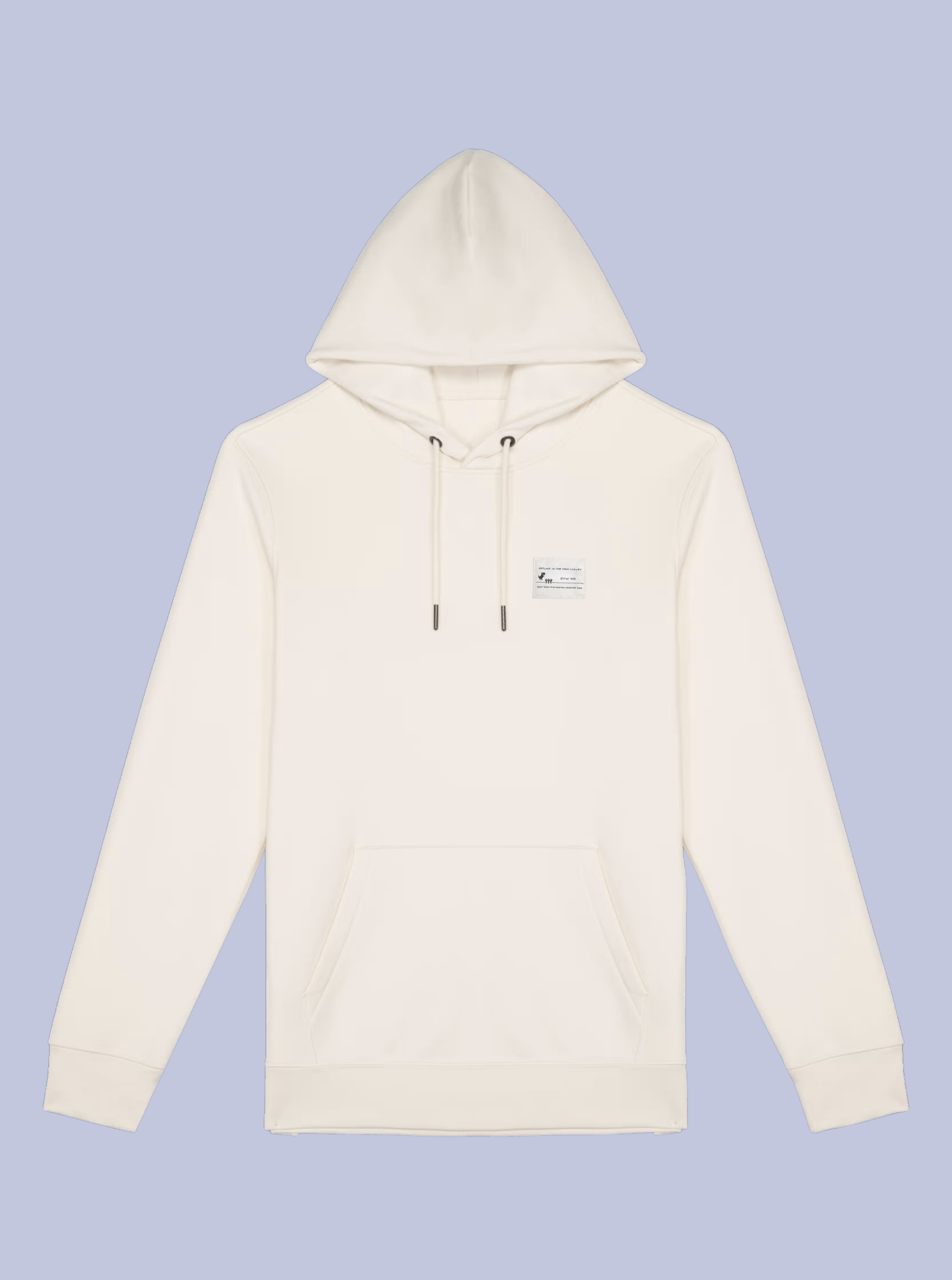 OFFLINE IS THE NEW LUXURY / FELPA CAPPUCCIO CON PATCH PICCOLA