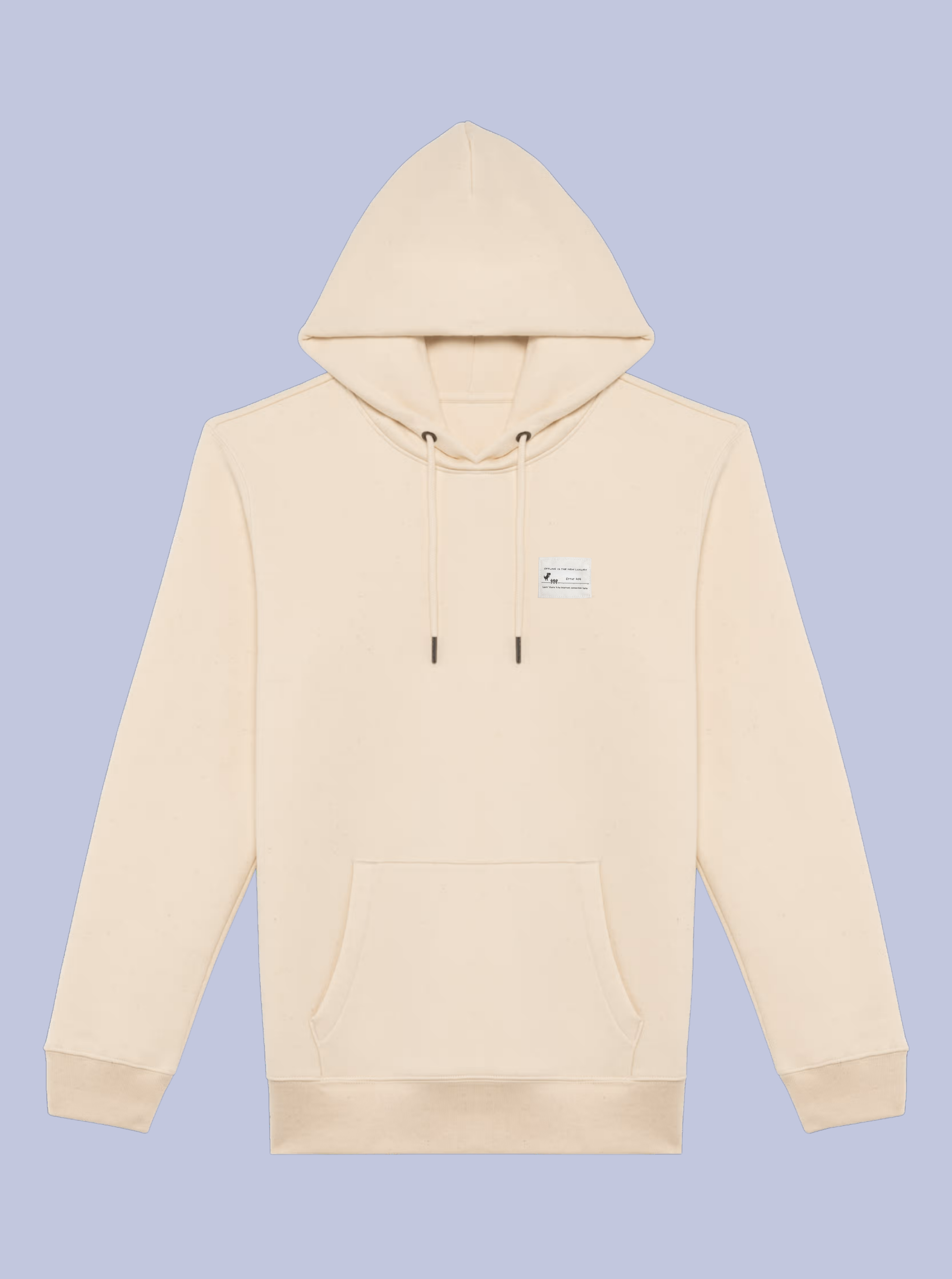 OFFLINE IS THE NEW LUXURY / FELPA CAPPUCCIO CON PATCH PICCOLA