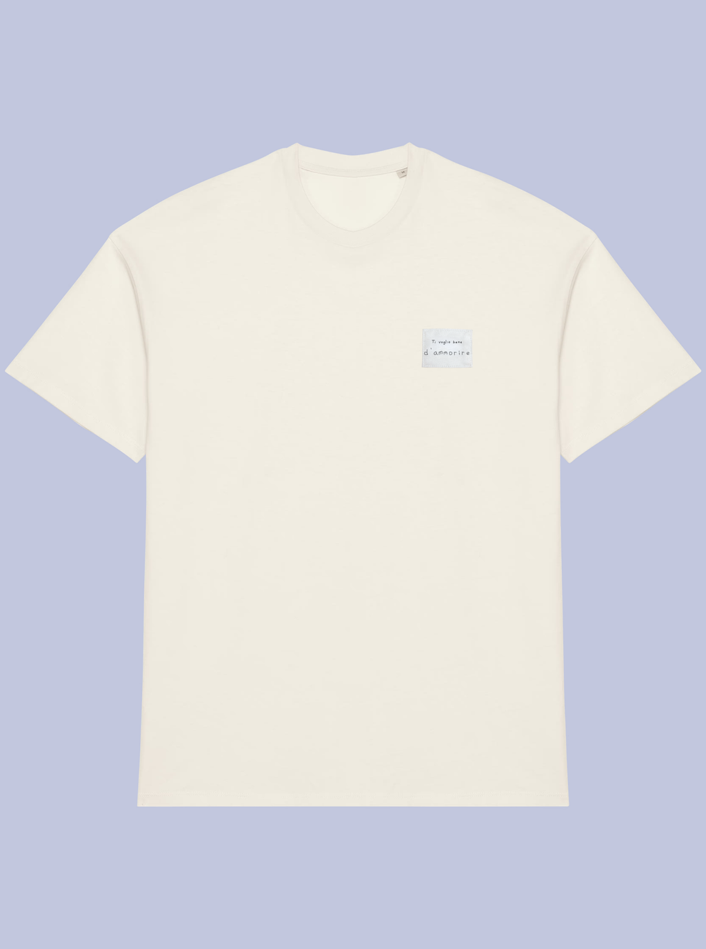 TI VOGLIO BENE D'AMMORIRE /  T-SHIRT OVERSIZE CON PATCH PICCOLA