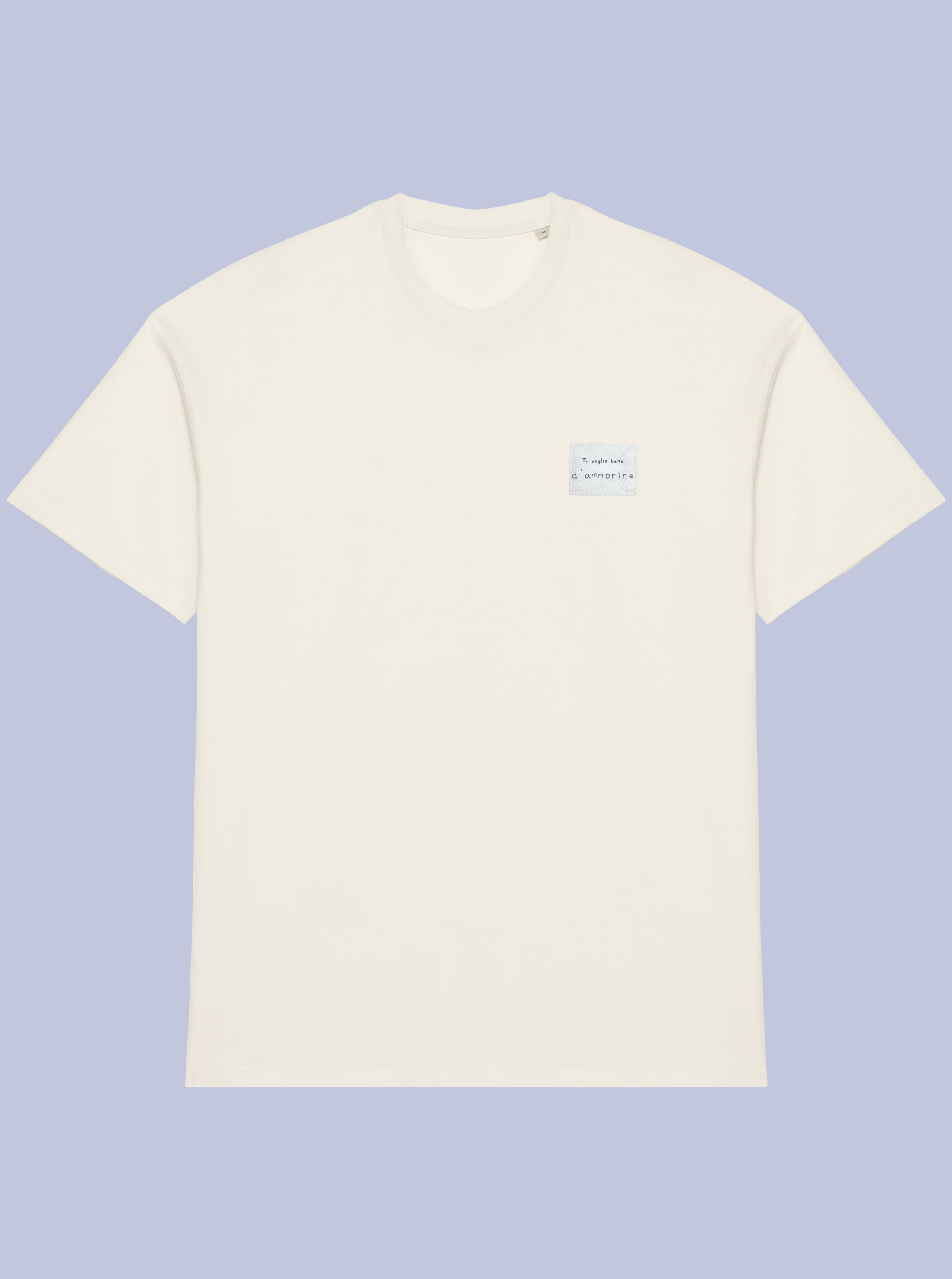 TI VOGLIO BENE D'AMMORIRE /  T-SHIRT OVERSIZE CON PATCH PICCOLA