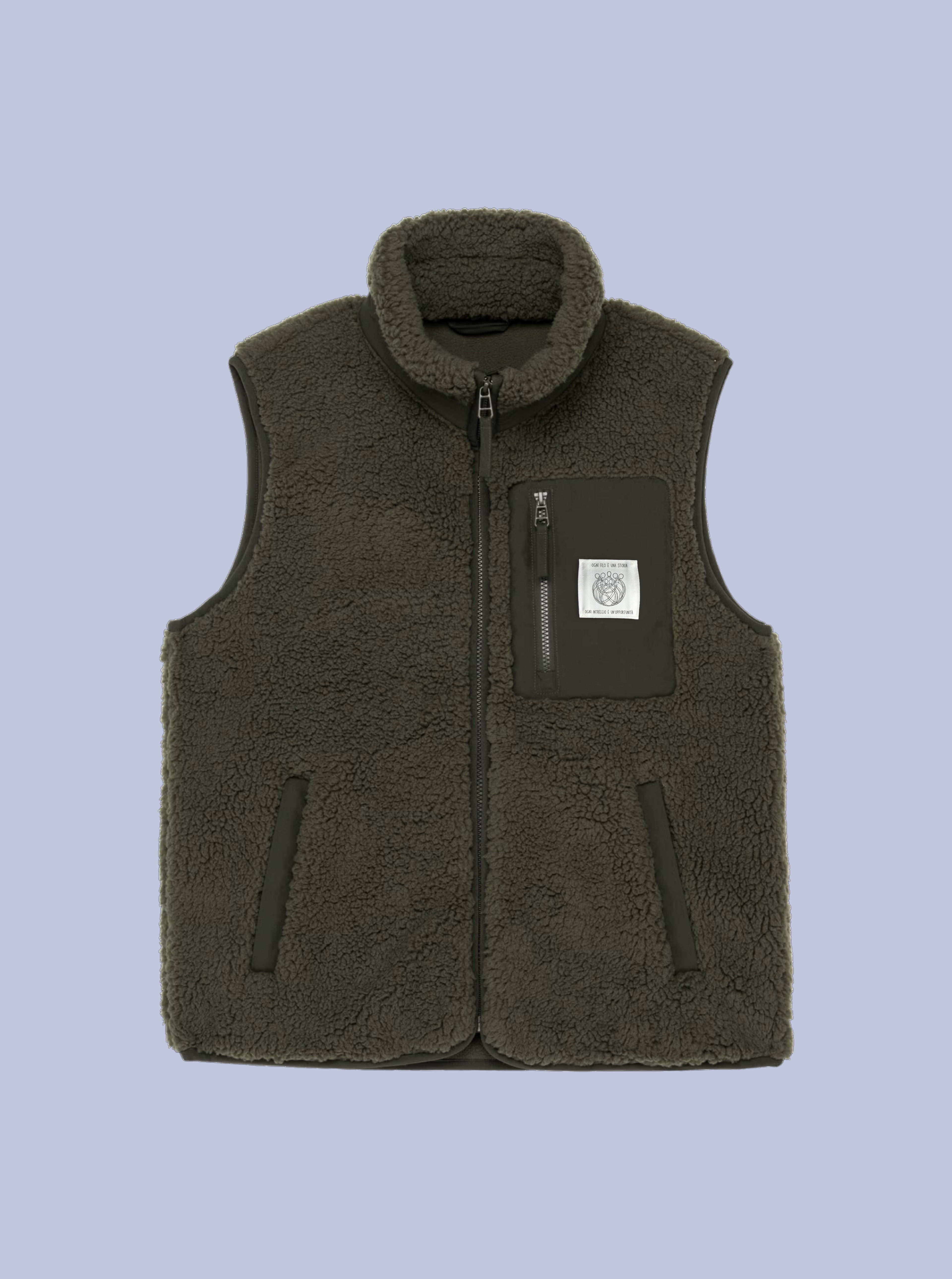 INTRECCI/ BODYWARMER SHERPA CON PATCH PICCOLA