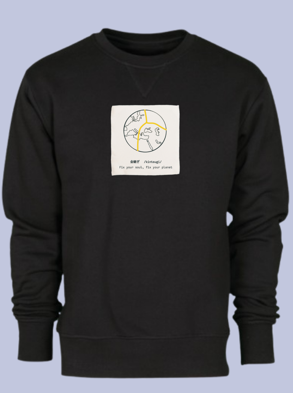 KINTSUGI / FELPA GIROCOLLO CON PATCH