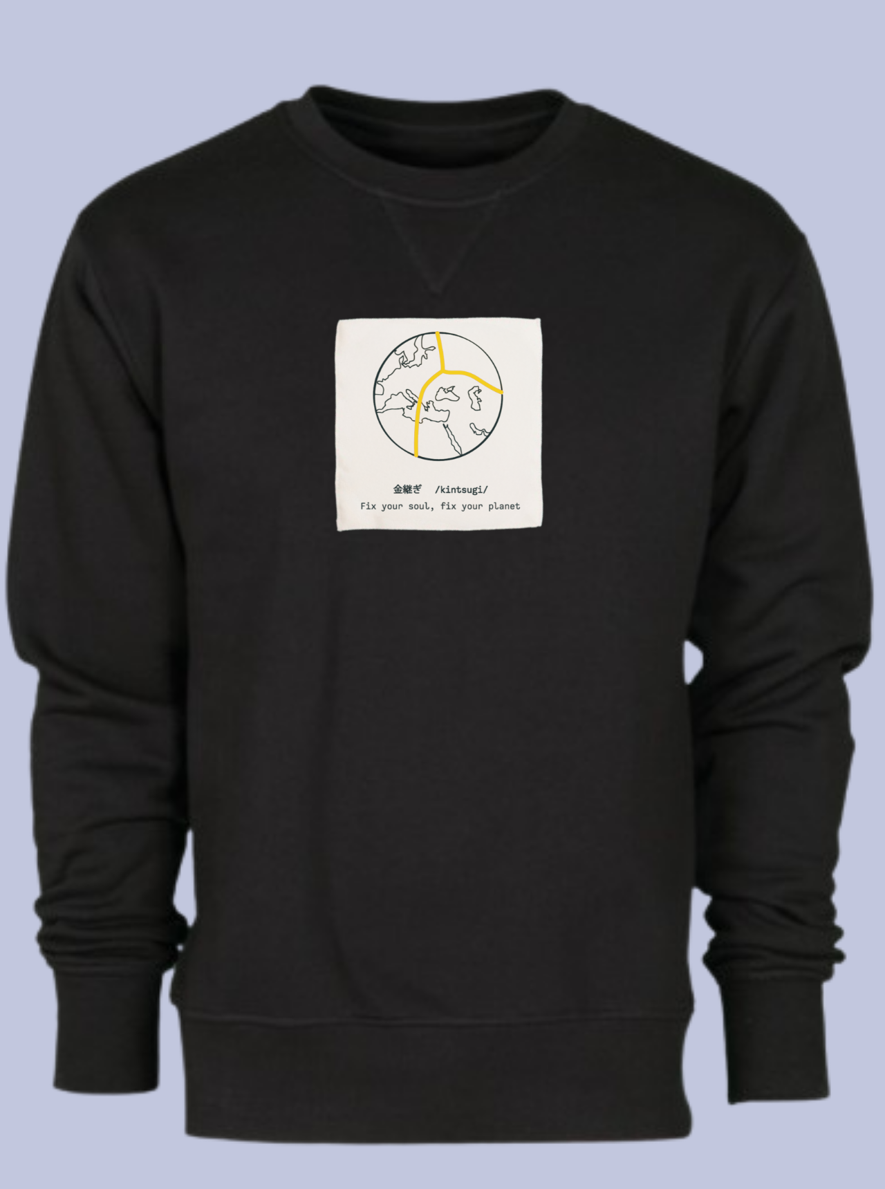 KINTSUGI / FELPA GIROCOLLO CON PATCH