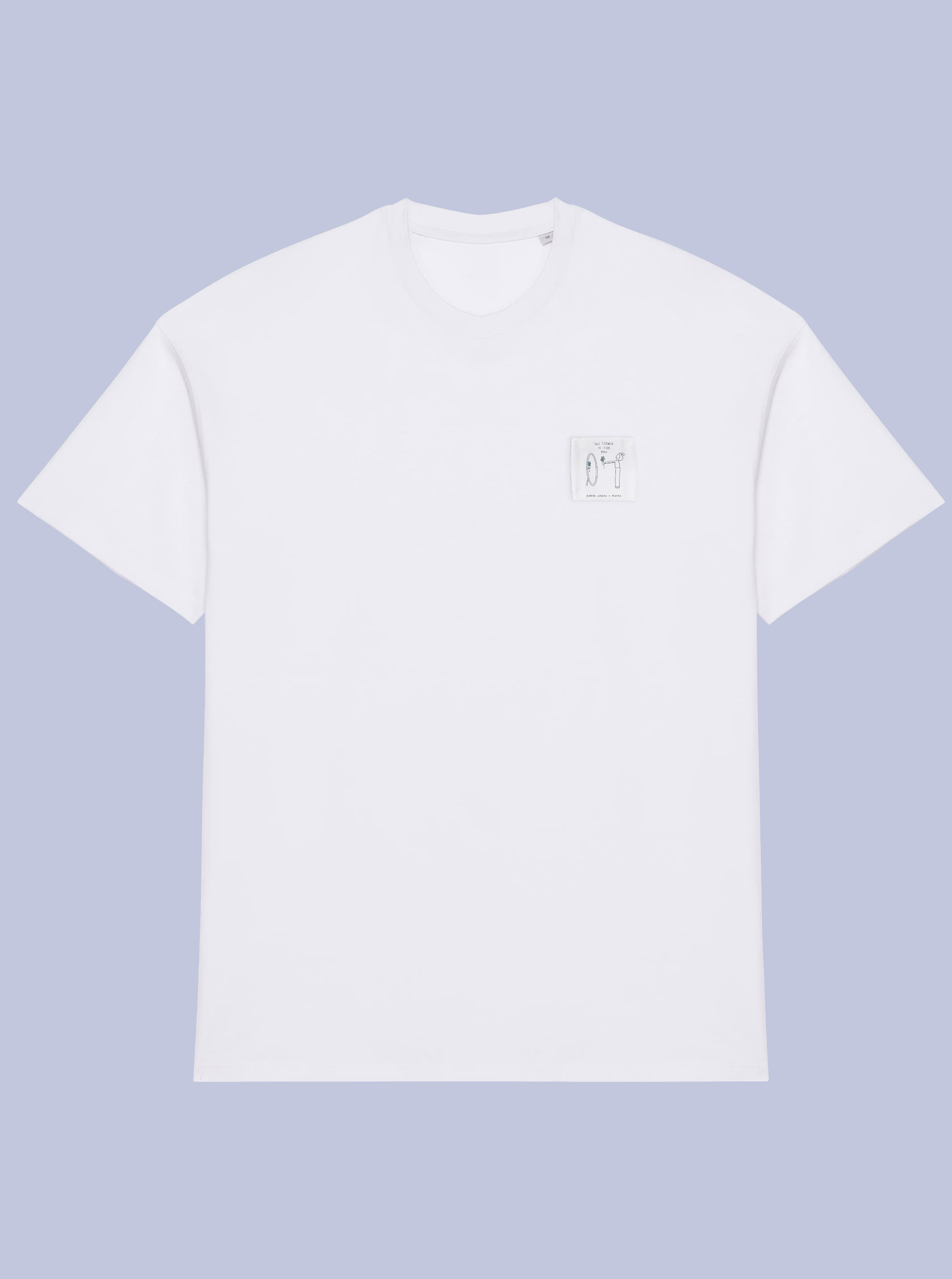 THIS FLOWER IS FOR YOU /  T-SHIRT OVERSIZE CON PATCH PICCOLA
