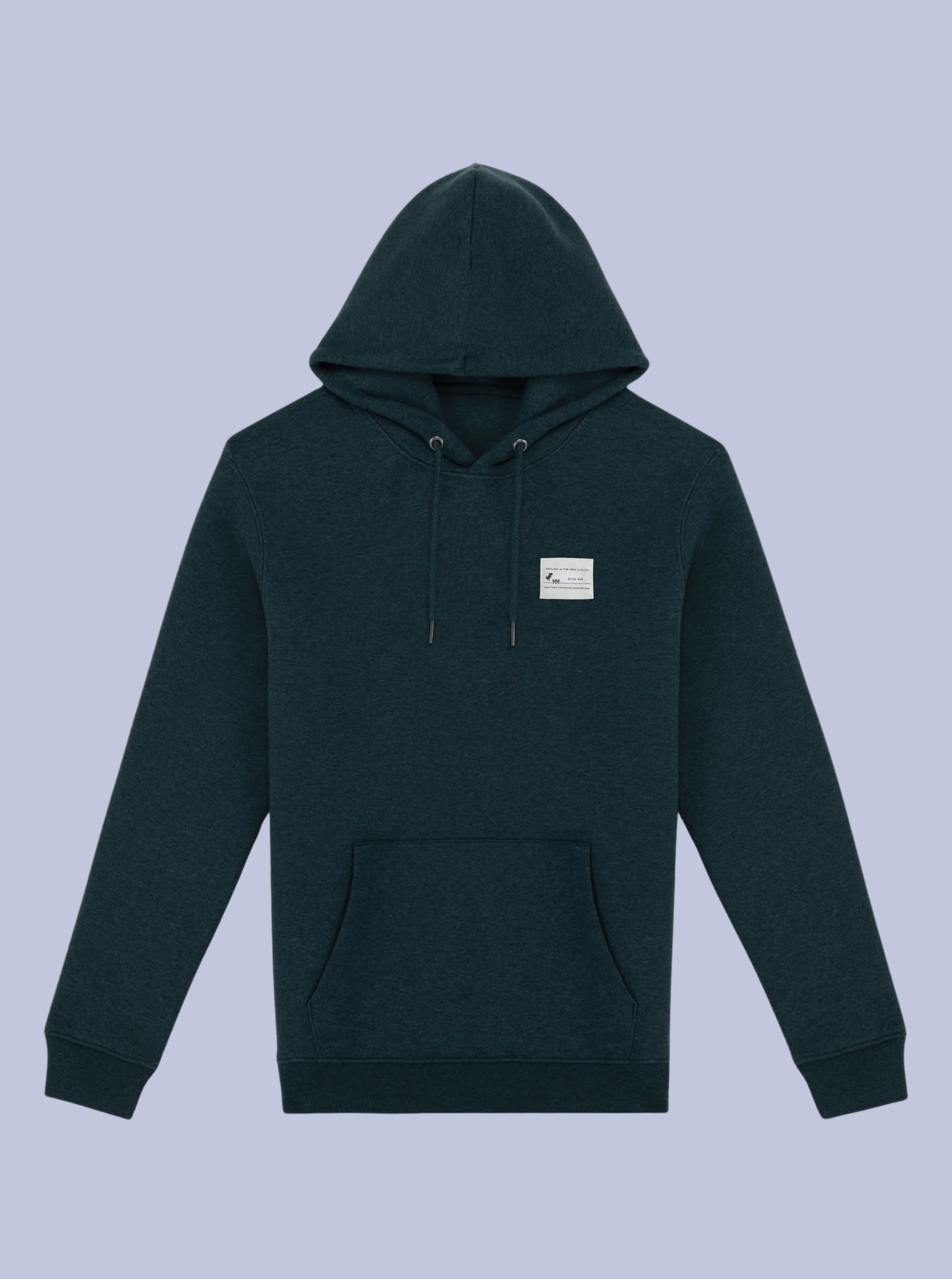 OFFLINE IS THE NEW LUXURY / FELPA CAPPUCCIO CON PATCH PICCOLA