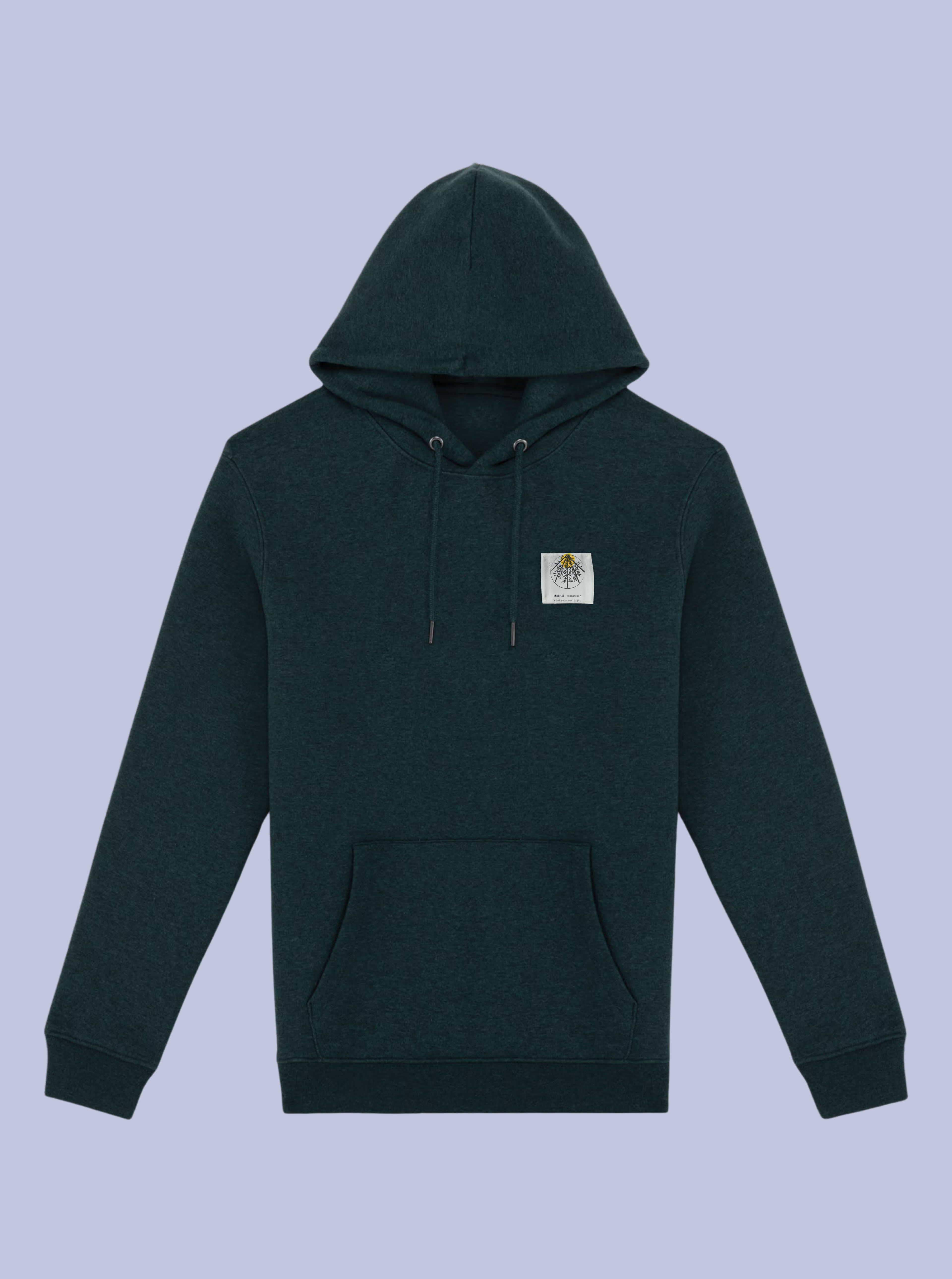 KOMOREBI / FELPA CAPPUCCIO CON PATCH PICCOLA