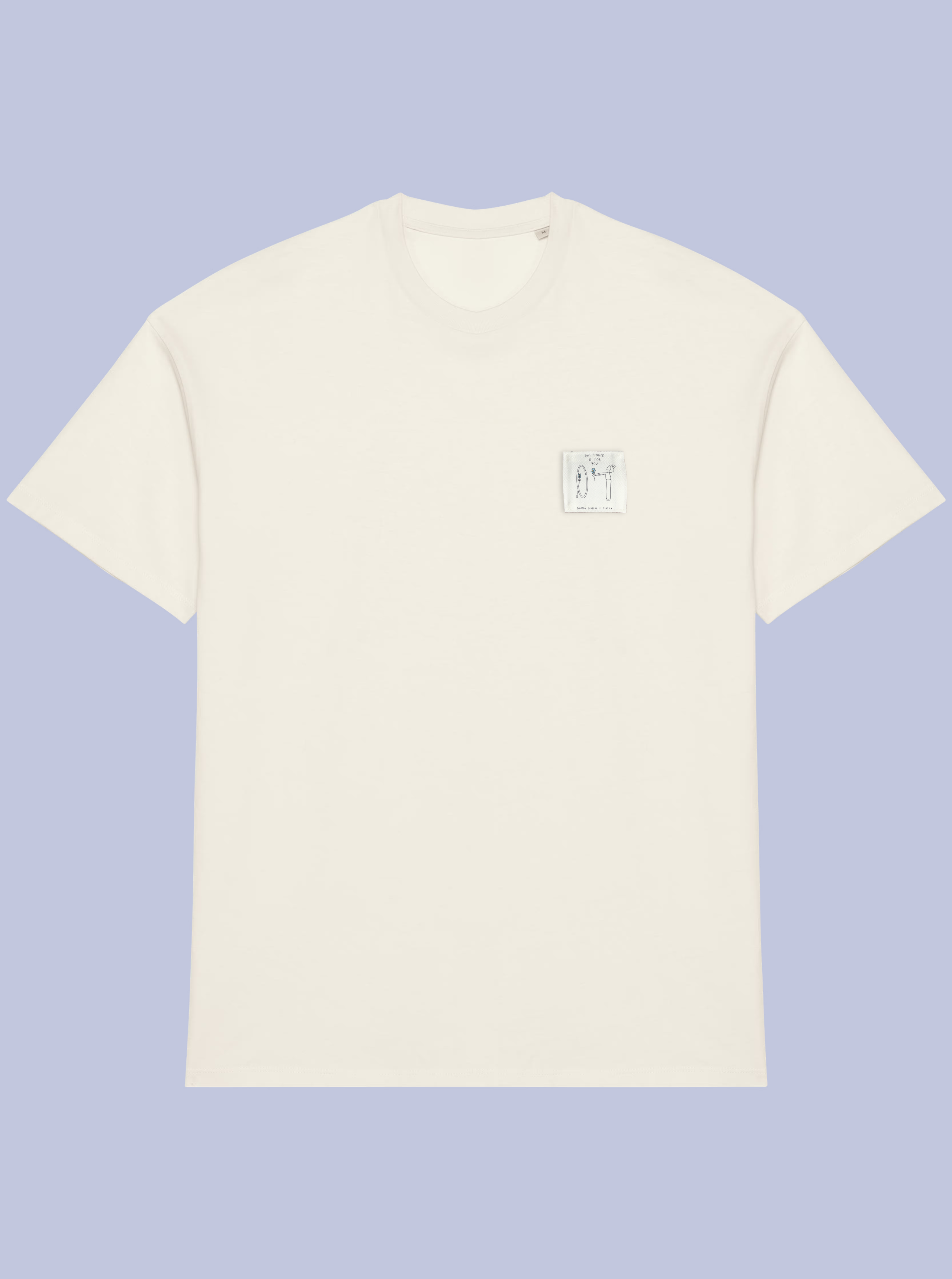 THIS FLOWER IS FOR YOU /  T-SHIRT OVERSIZE CON PATCH PICCOLA