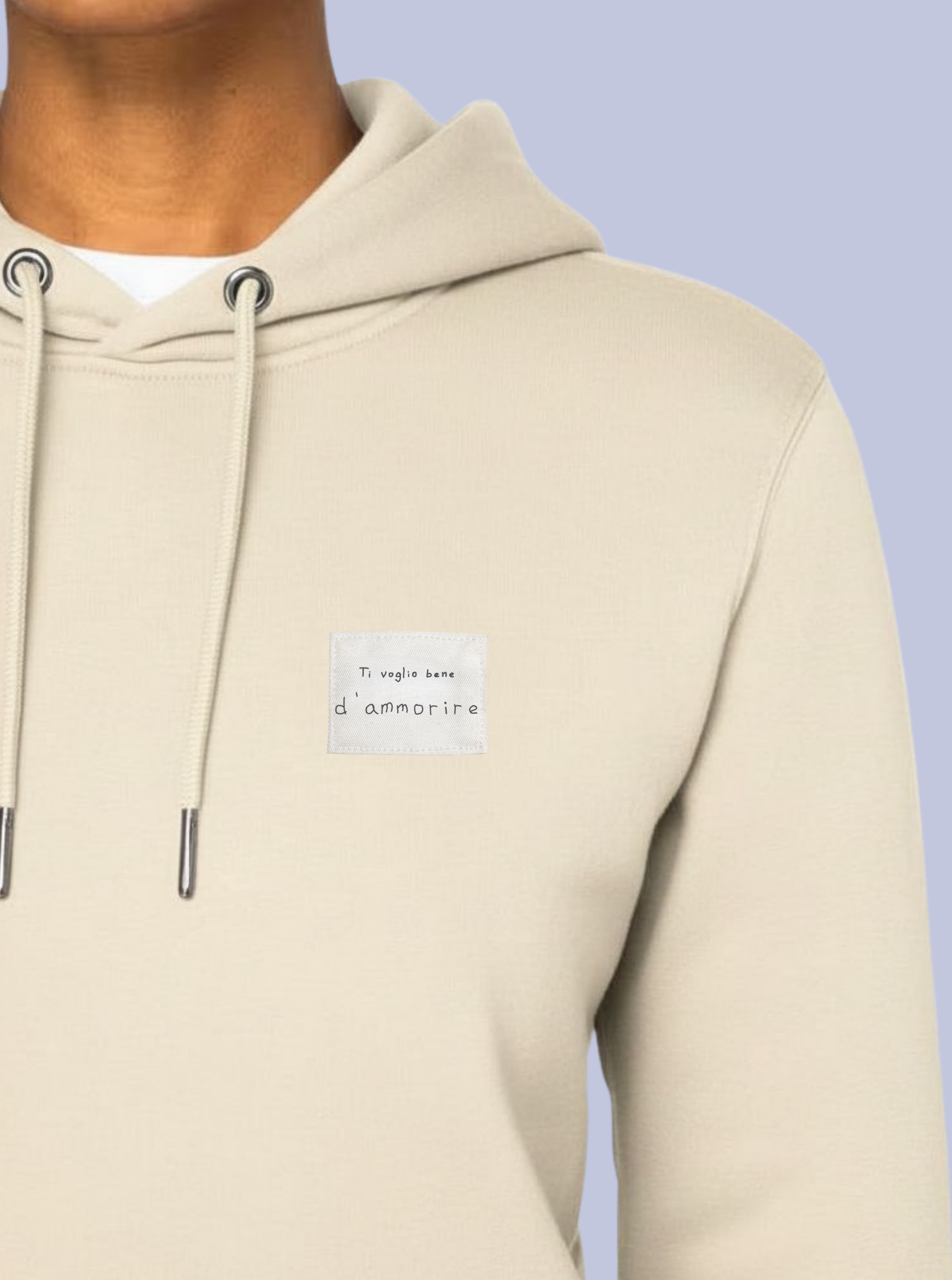 TI VOGLIO BENE / FELPA CAPPUCCIO CON PATCH PICCOLA