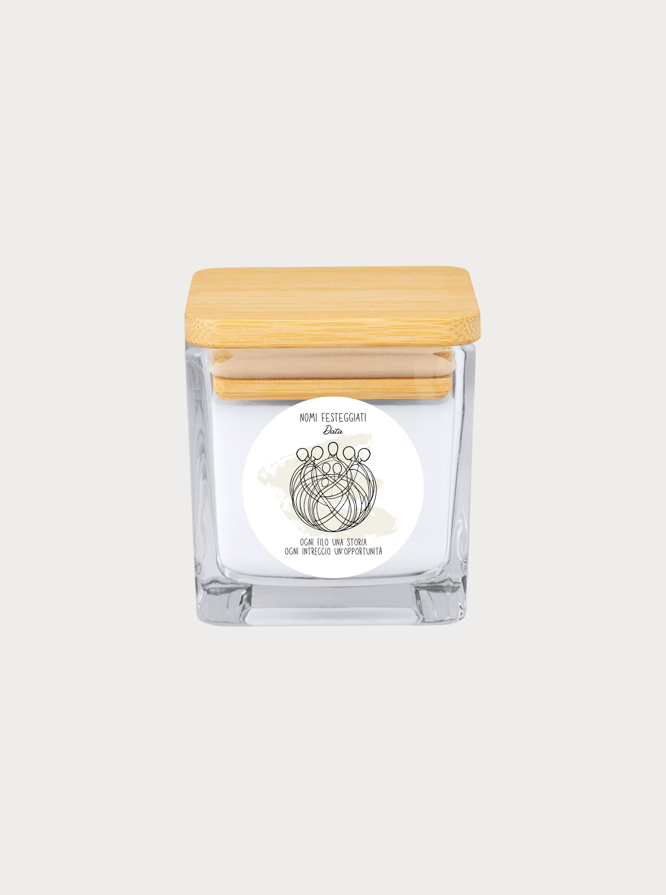 INTRECCI / LUCE PER VOI – Bomboniera candela profumata