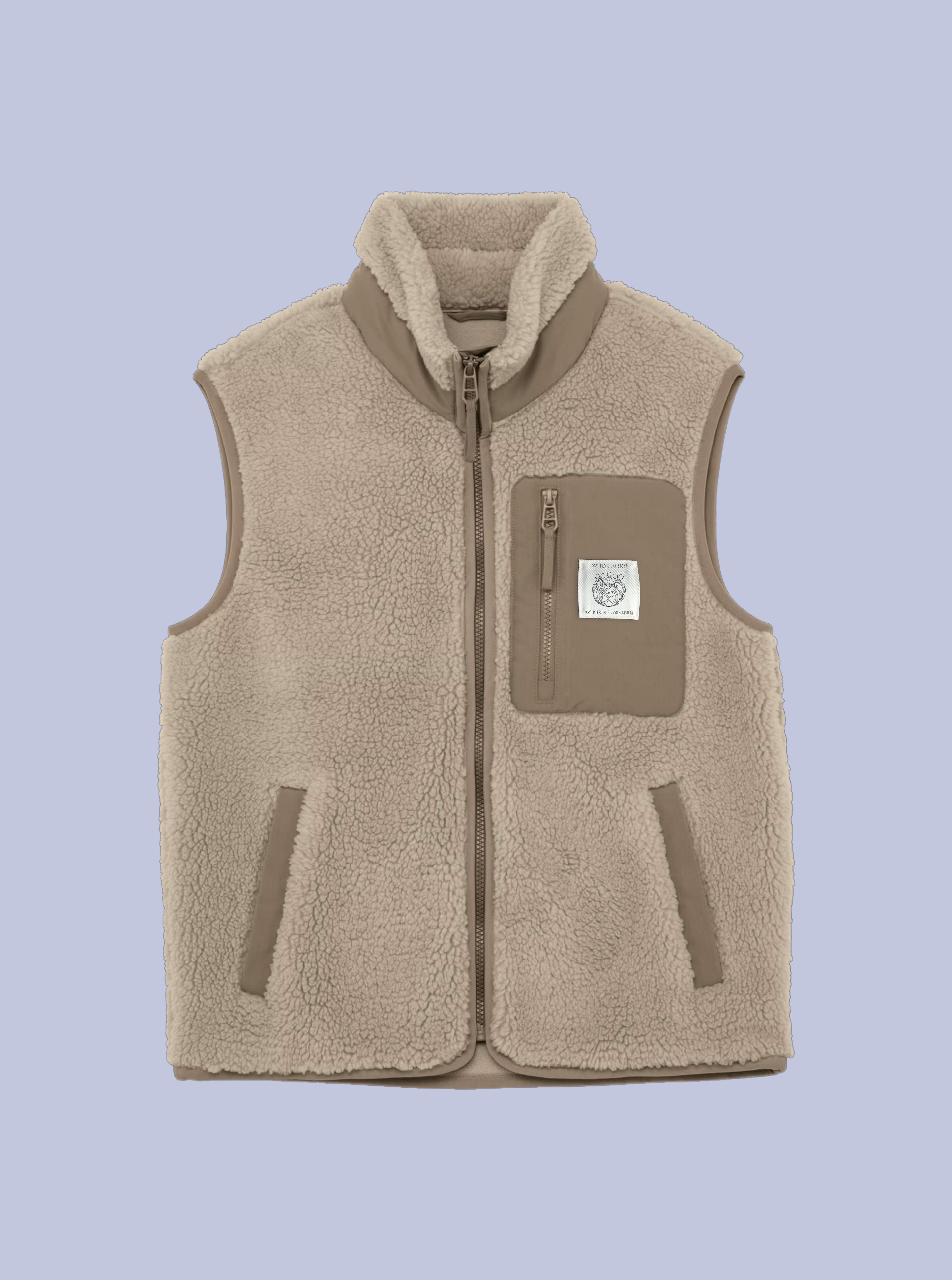 INTRECCI/ BODYWARMER SHERPA CON PATCH PICCOLA