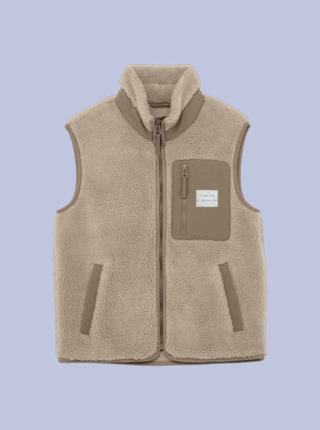 TI VOGLIO BENE D'AMMORIRE/ BODYWARMER SHERPA CON PATCH PICCOLA