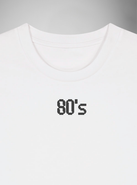BACK TO '80 s / WHITE T-SHIRT