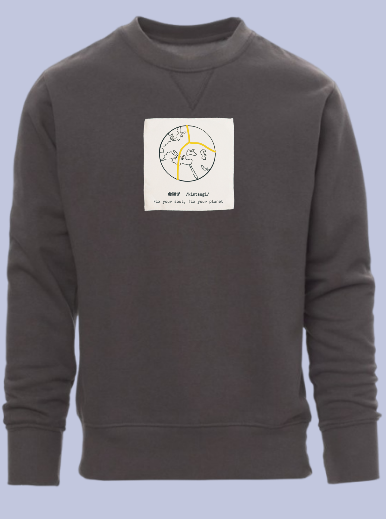 KINTSUGI / FELPA GIROCOLLO CON PATCH