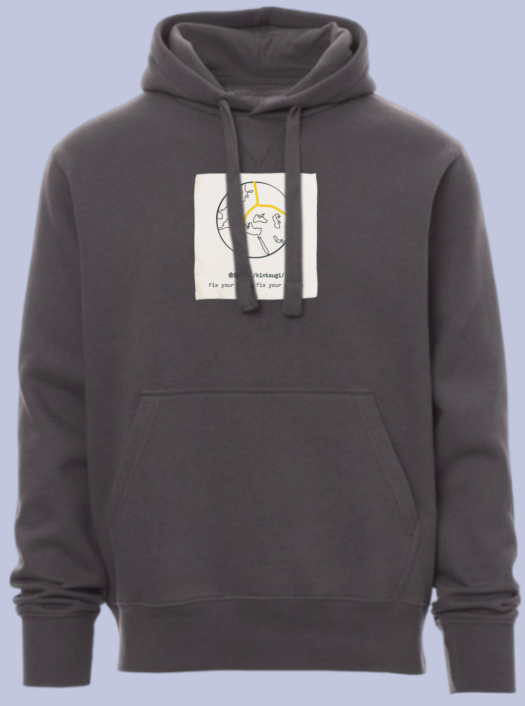 KINTSUGI / FELPA CAPPUCCIO CON PATCH